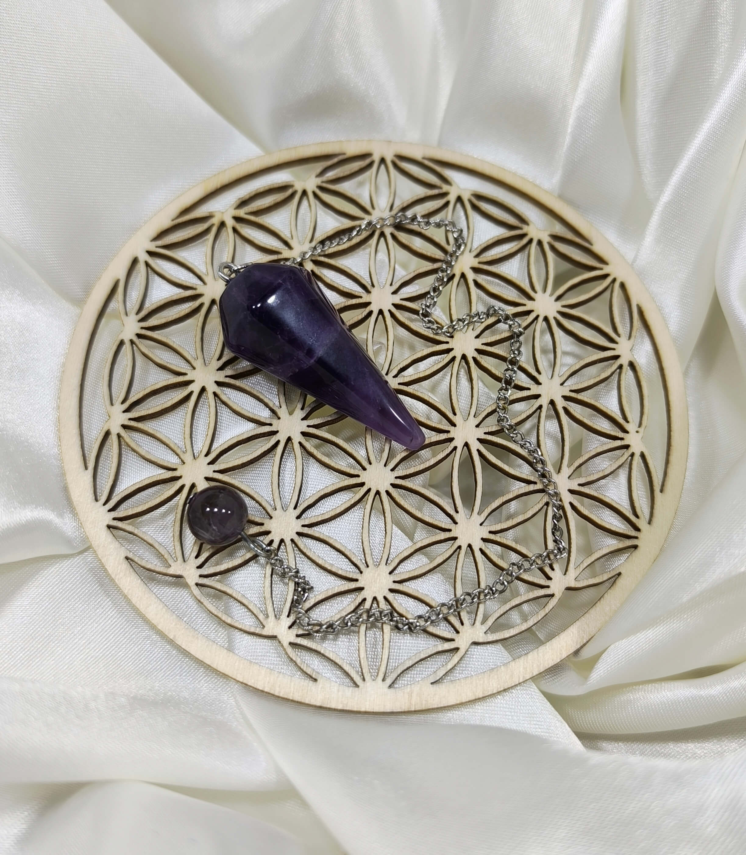 PENDULE DIVINATOIRE - PIERRE NATURELLE - AMETHYSTE 