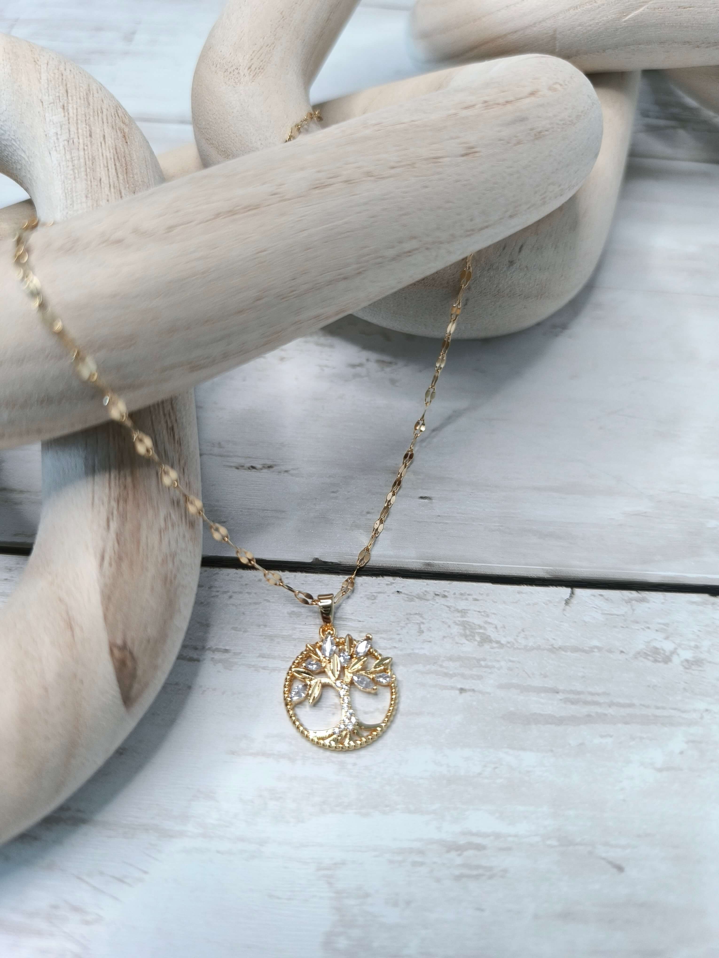 COLLIER FEMME - ARBRE DE VIE - ACIER INOXYDABLE - ELEGANCE SYMBOLIQUE