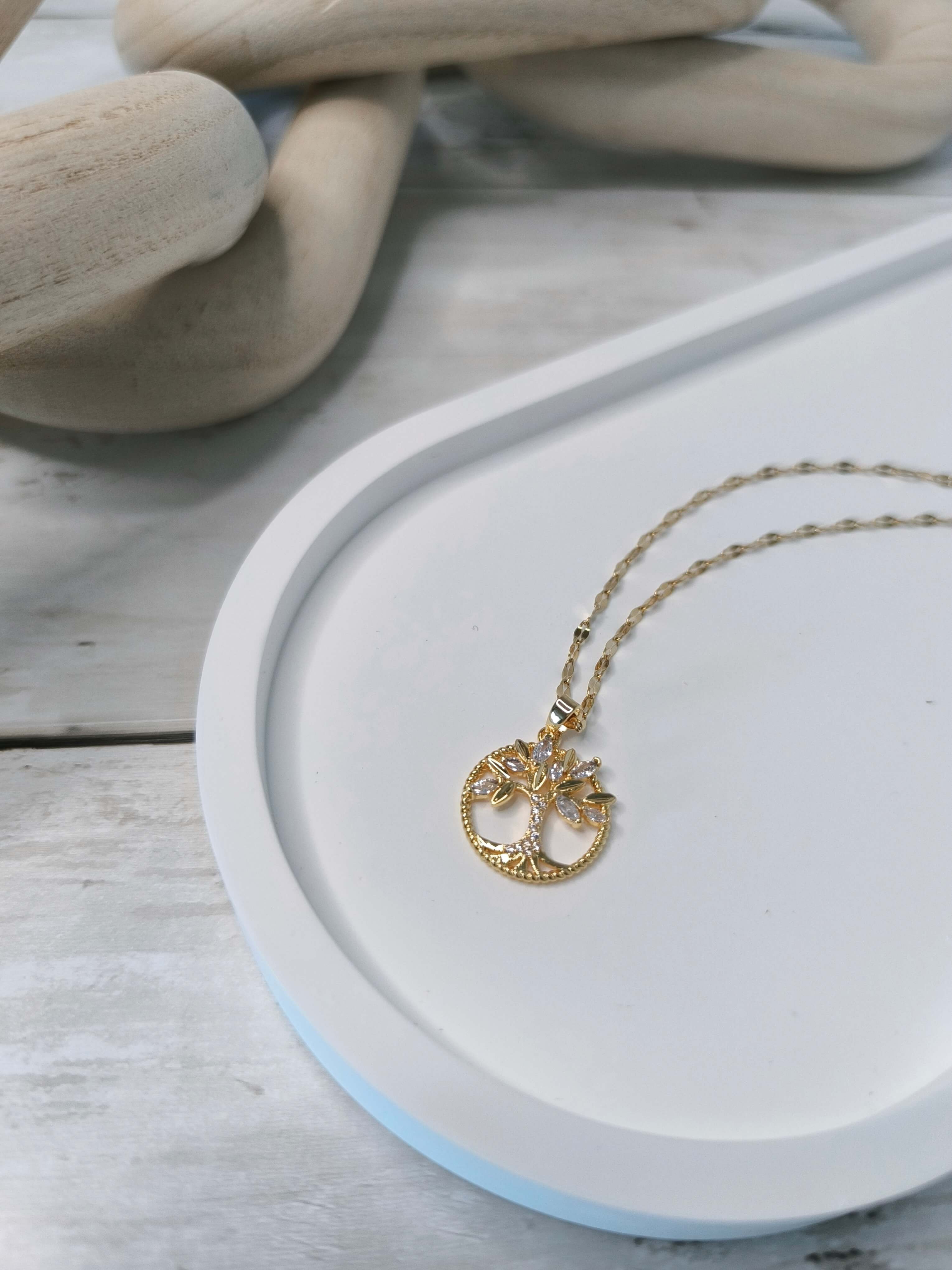 COLLIER FEMME - ARBRE DE VIE - ACIER INOXYDABLE - ELEGANCE SYMBOLIQUE