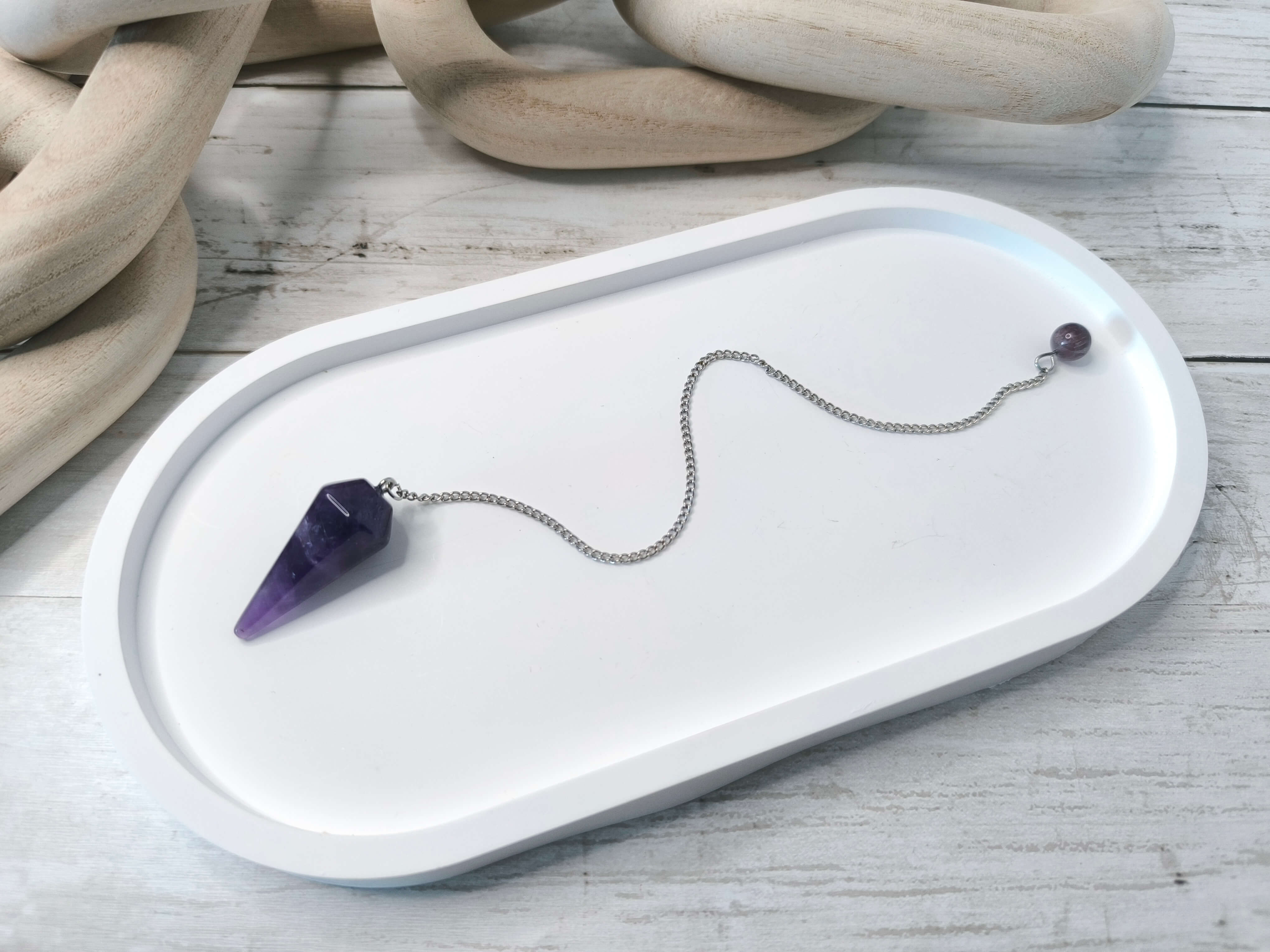 PENDULE DIVINATOIRE - PIERRE NATURELLE - AMETHYSTE 