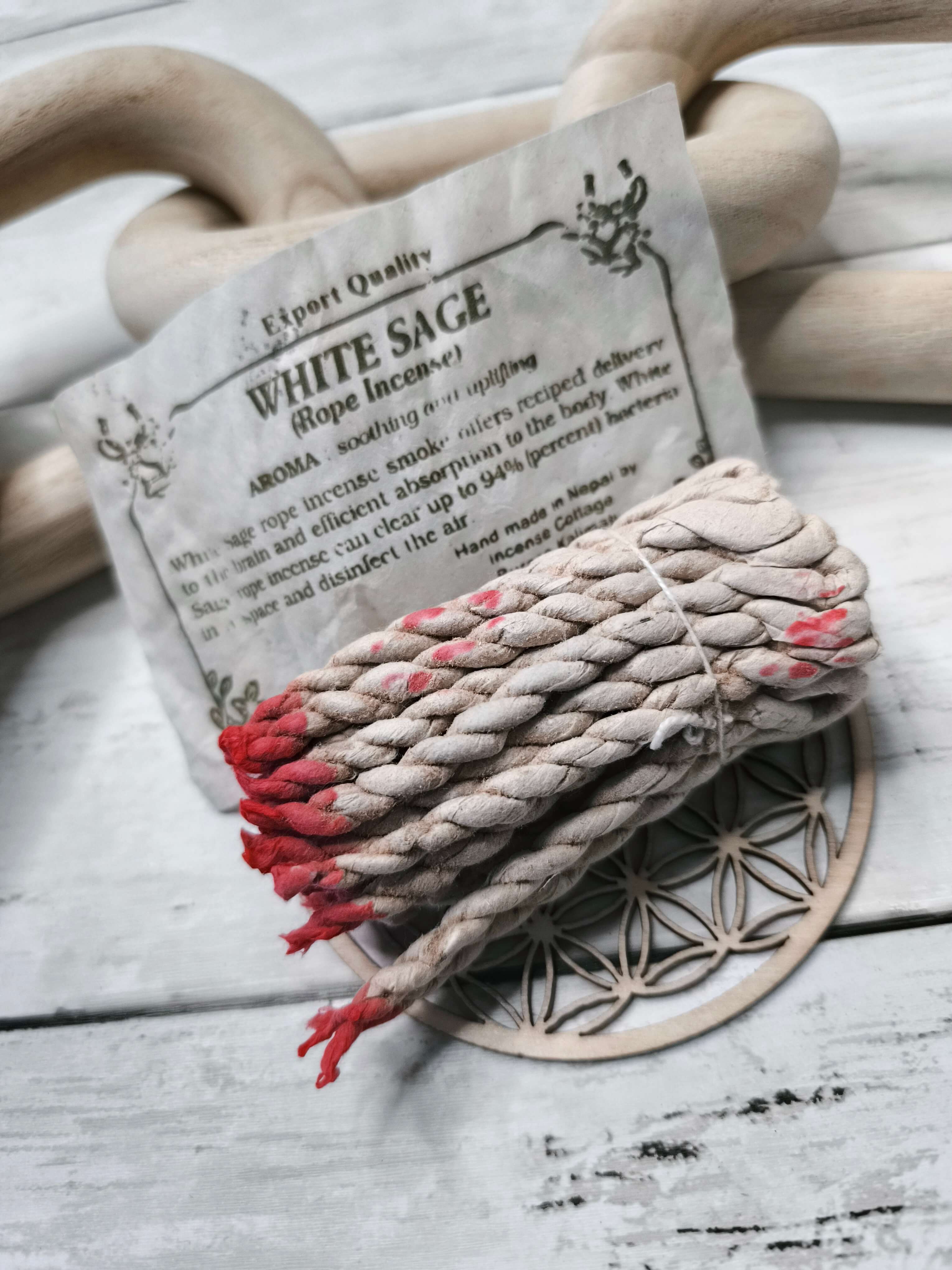 Encens Sauge Blanche en Cordelettes - Purification Puissante · Lot de 40 pièces