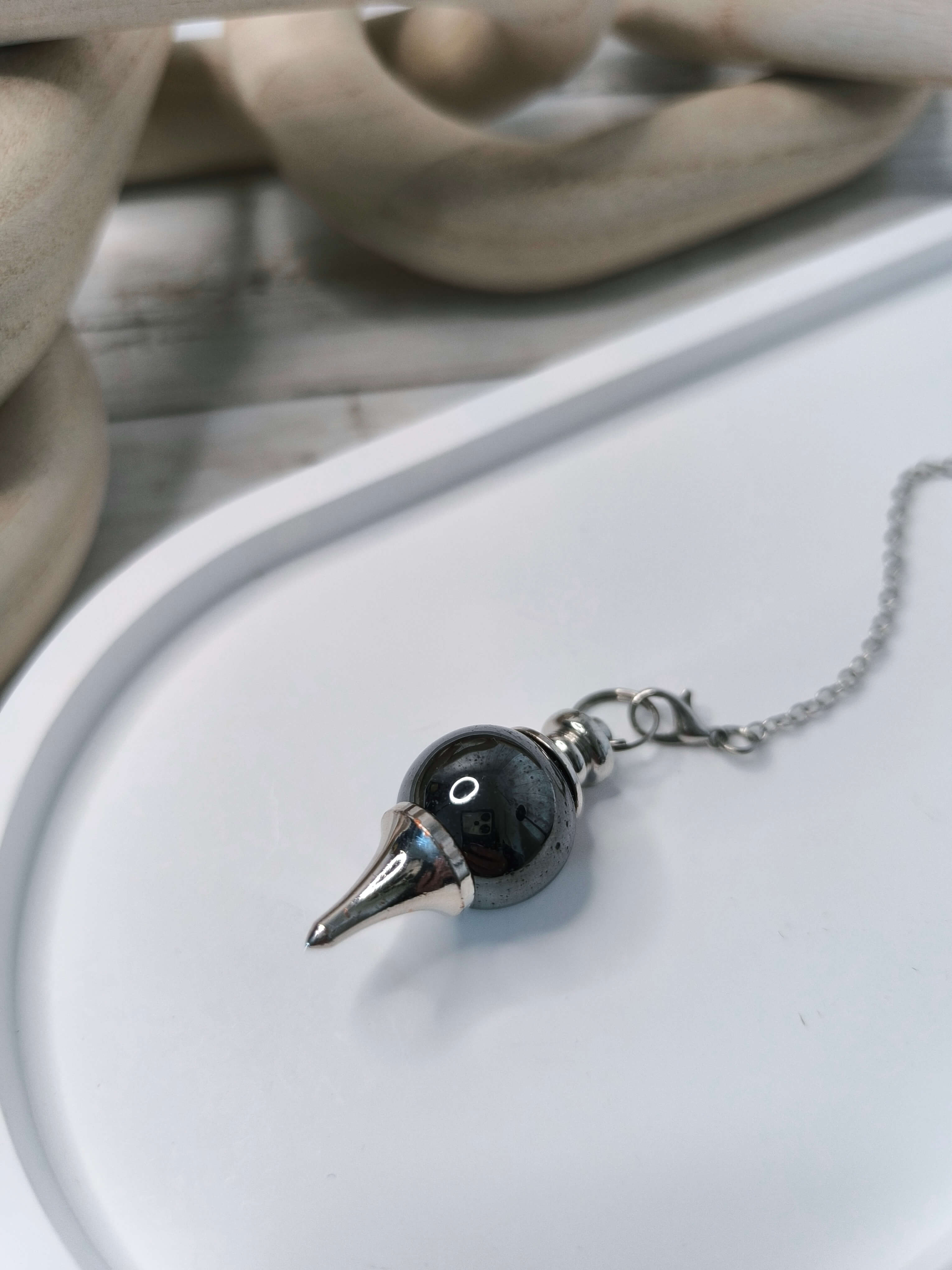 PENDULE DIVINATOIRE - HEMATITE - ANCRAGE & CLARTE MENTALE