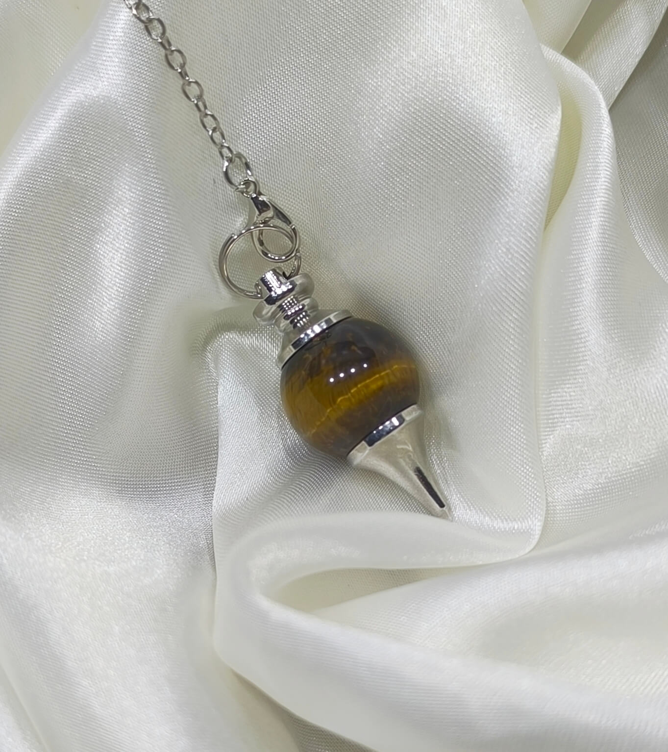 PENDULE DIVINATOIRE - OEIL DE TIGRE - PROTECTION & CONFIANCE INTERIEUR