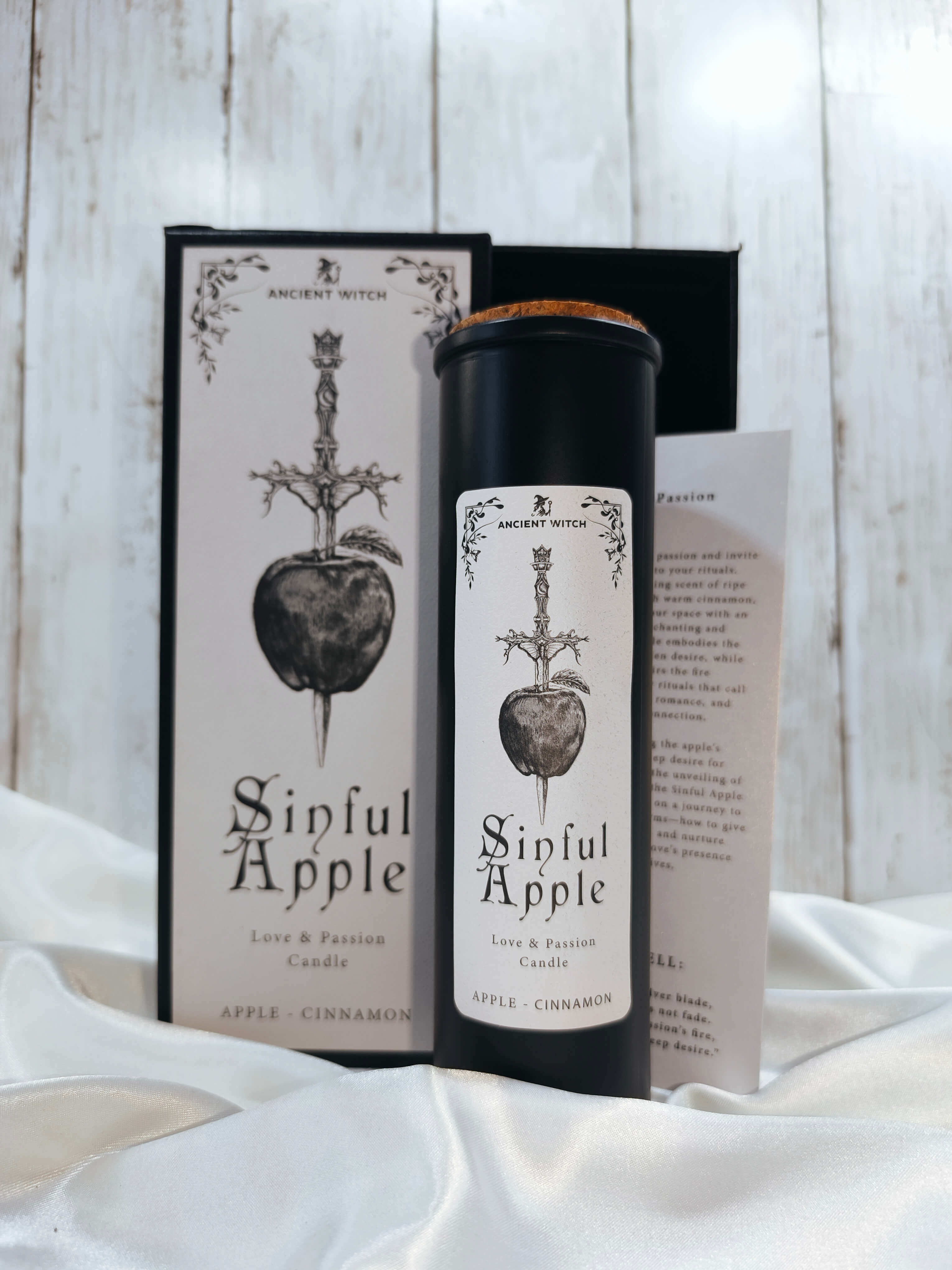 BOUGIE MAGIQUE SORCIERE ANCESTRALE -POMME PECHERESSE - RITUEL D'AMOUR & SEDUCTION