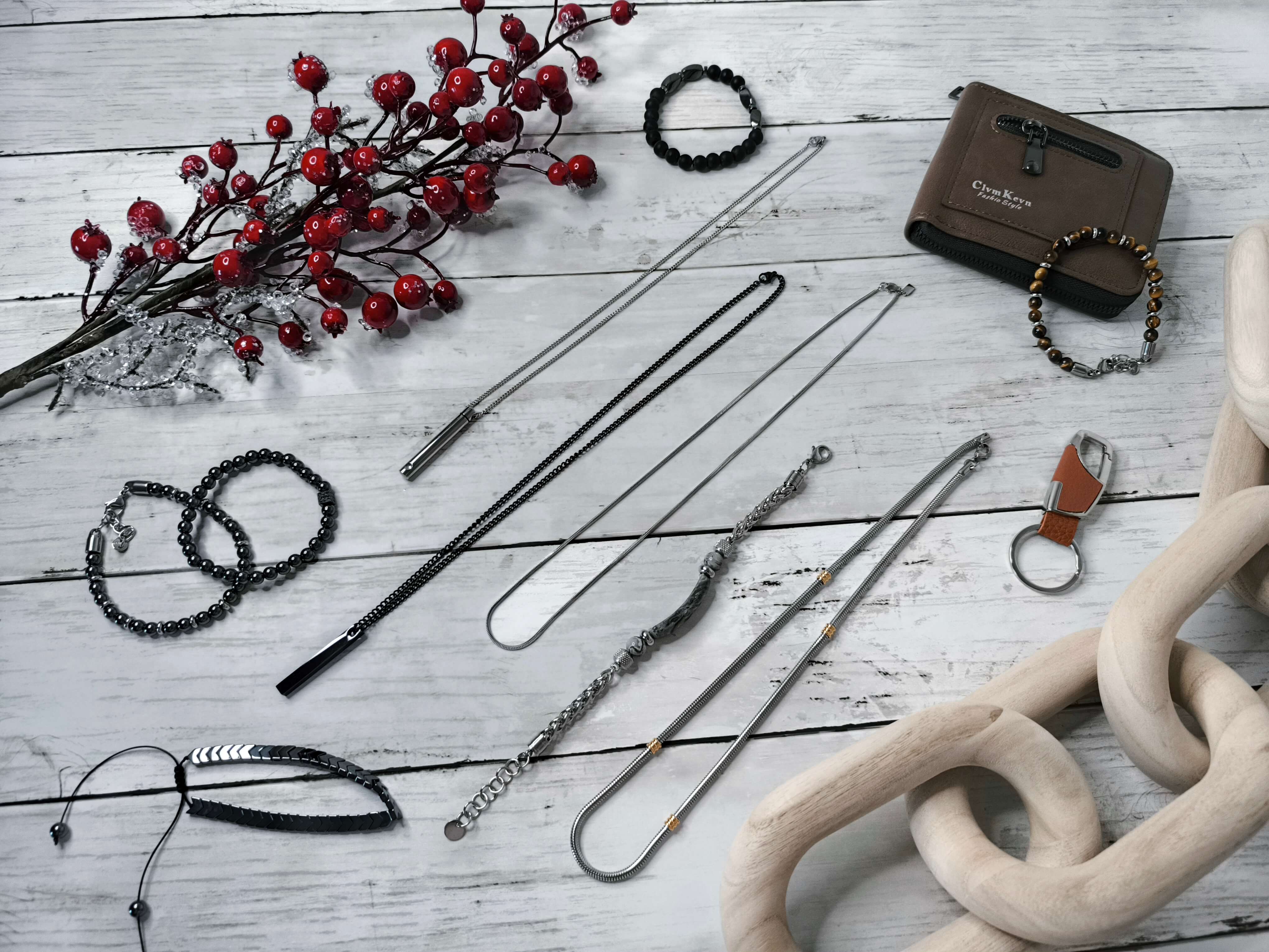 CALENDRIER DE L'AVENT BIJOUX HOMME - EDITION LIMITEE PREMIUM - 10 BIJOUX + 2 ACCESSOIRES + 1 CADEAU SURPRISE