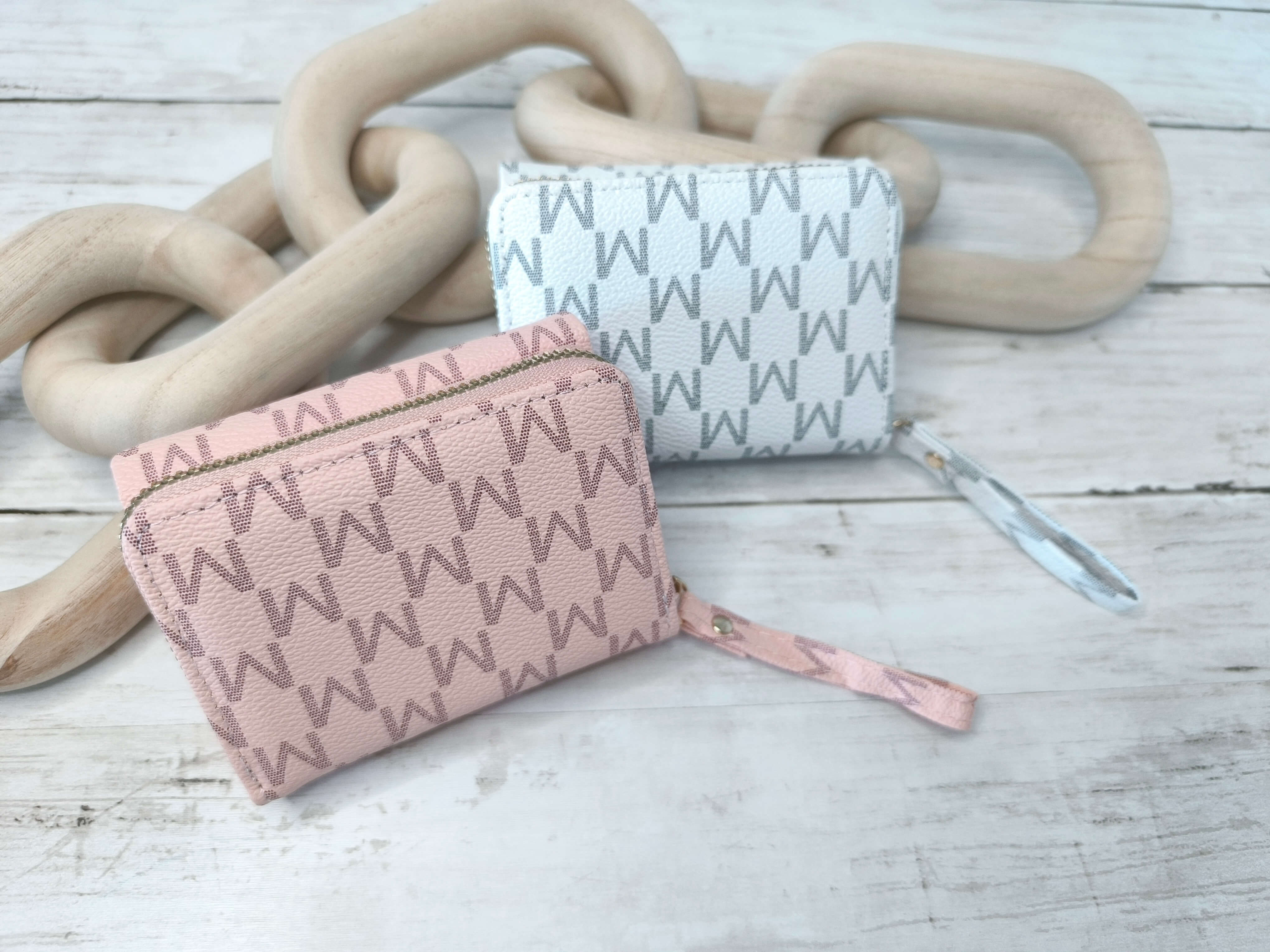 PORTEFEUILLE FEMME - BLANC OU ROSE - ELEGANT, LEGER & PRATIQUE