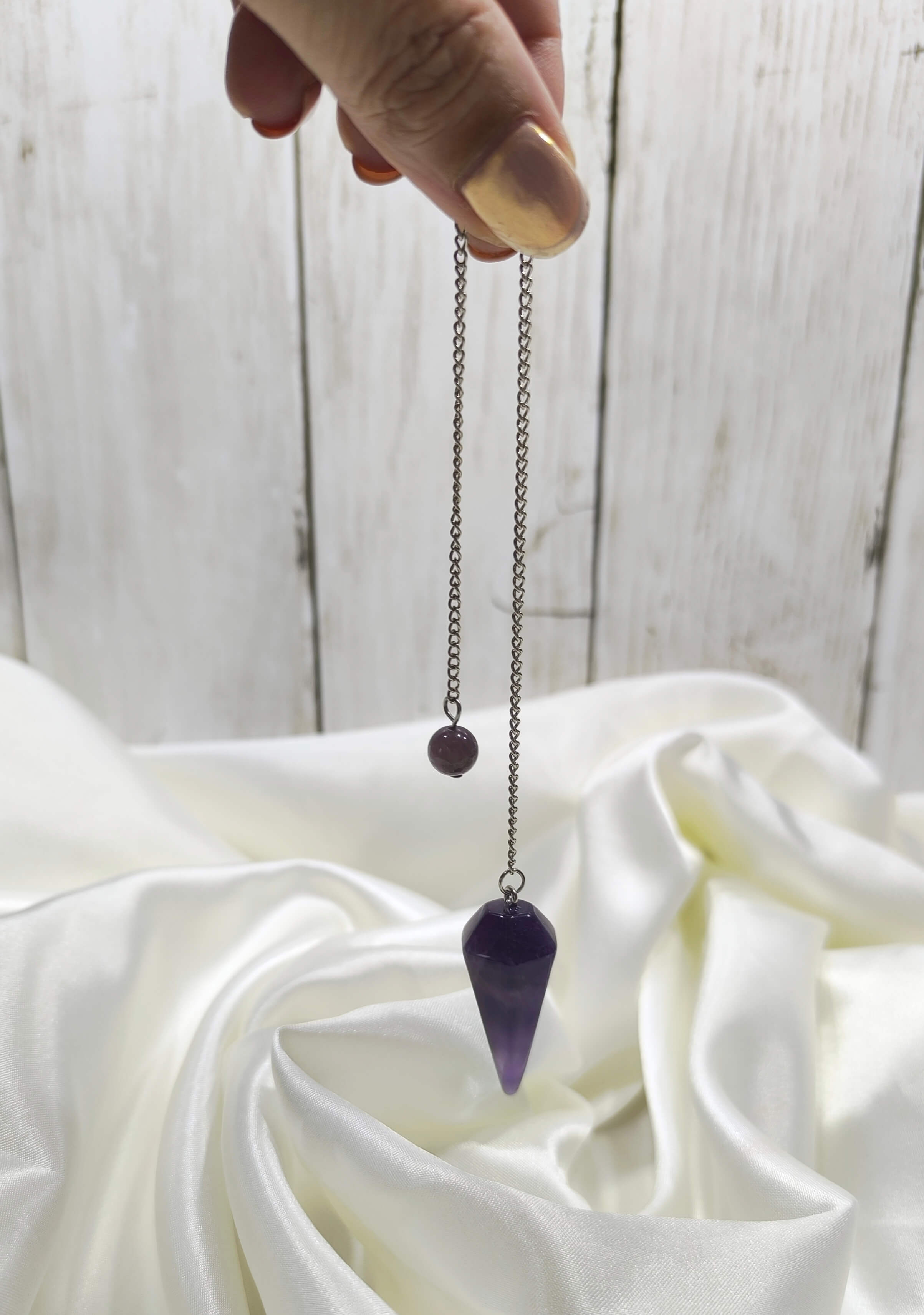 PENDULE DIVINATOIRE - PIERRE NATURELLE - AMETHYSTE 