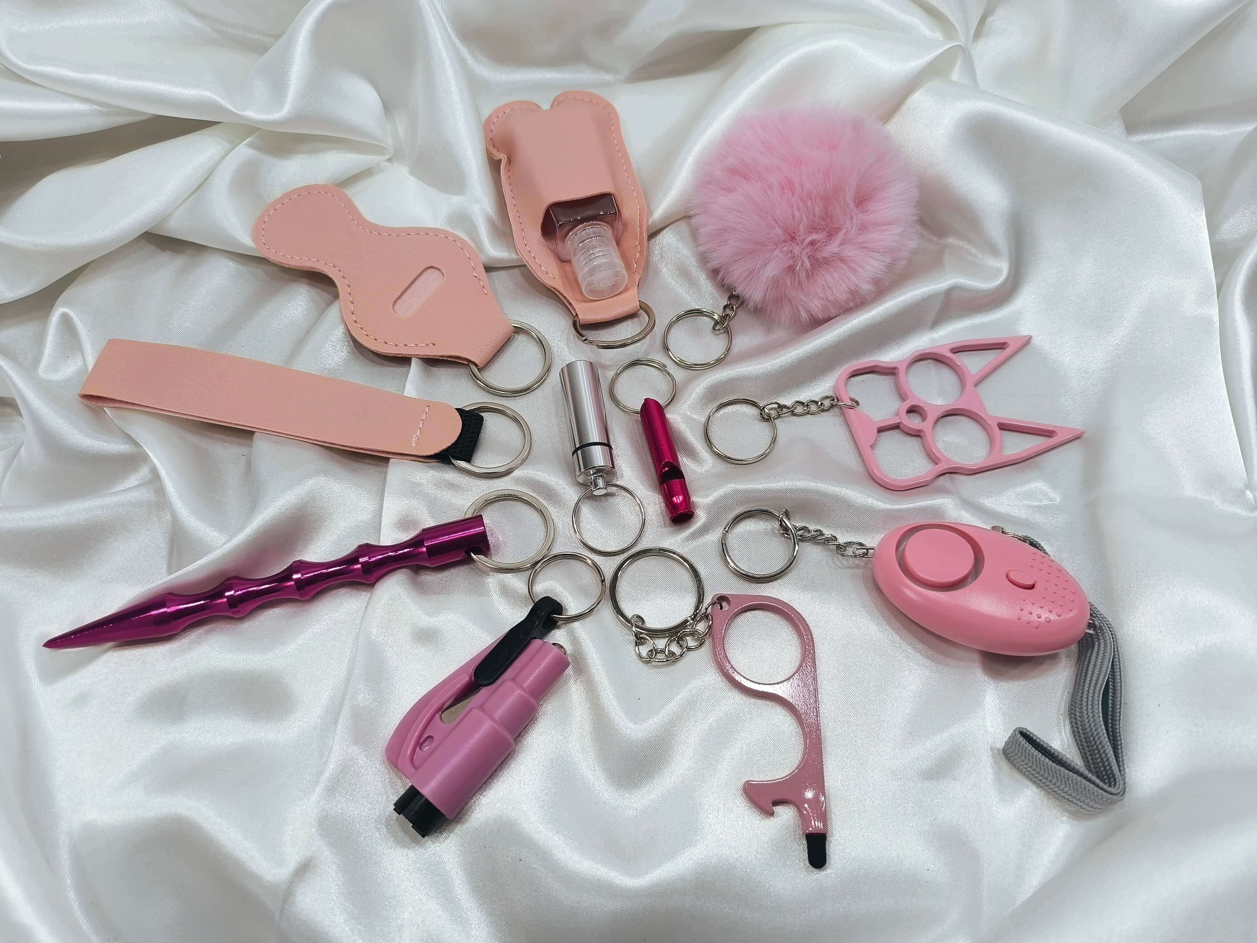 KIT DE SECURITE PORTE CLES - 12 PIECES - SECURITE AU QUOTIDIEN
