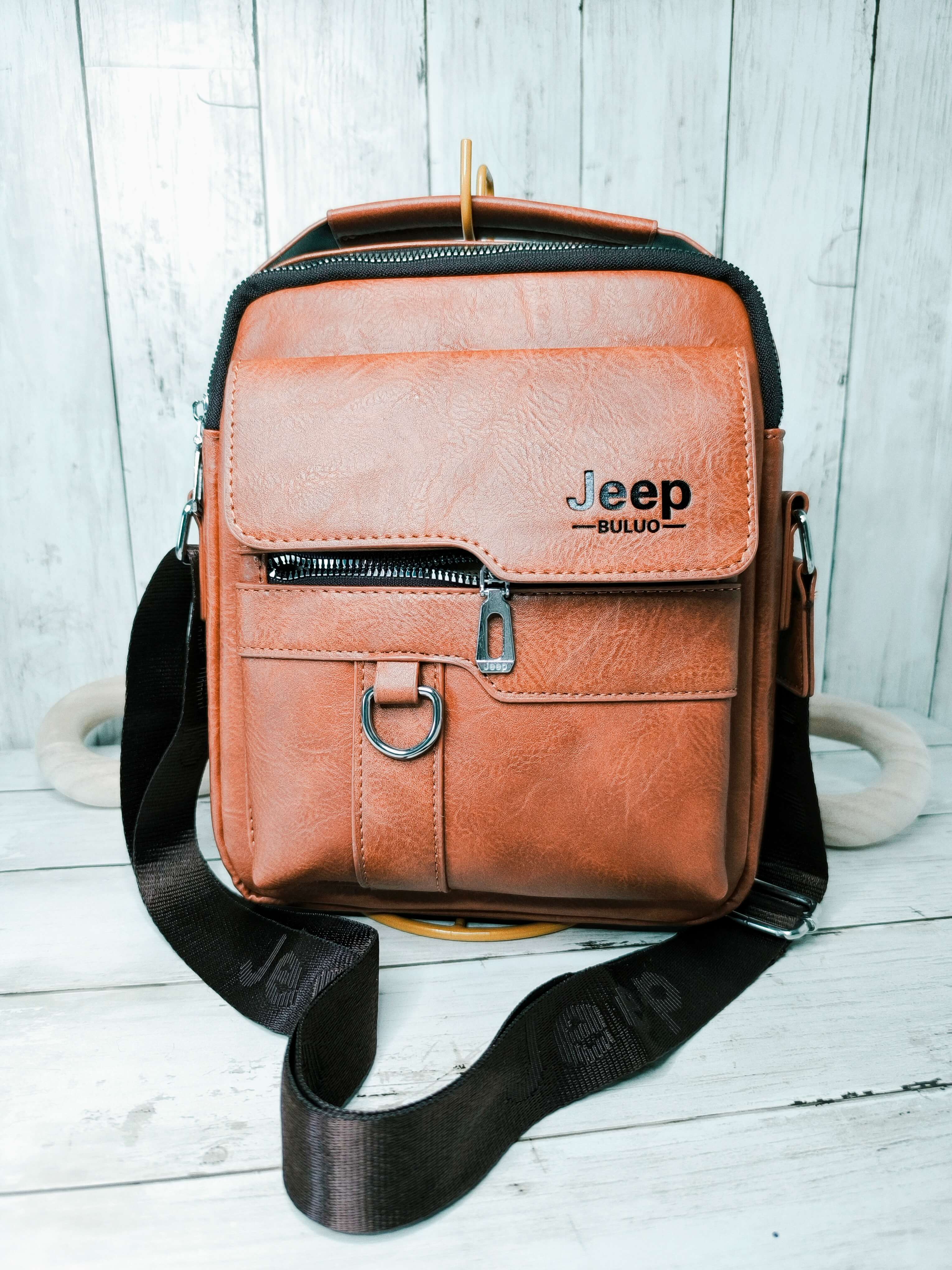 SAC A BANDOULIERE HOMME - CARAMEL - STYLE RETRO - ELEGANT & FONTIONNEL