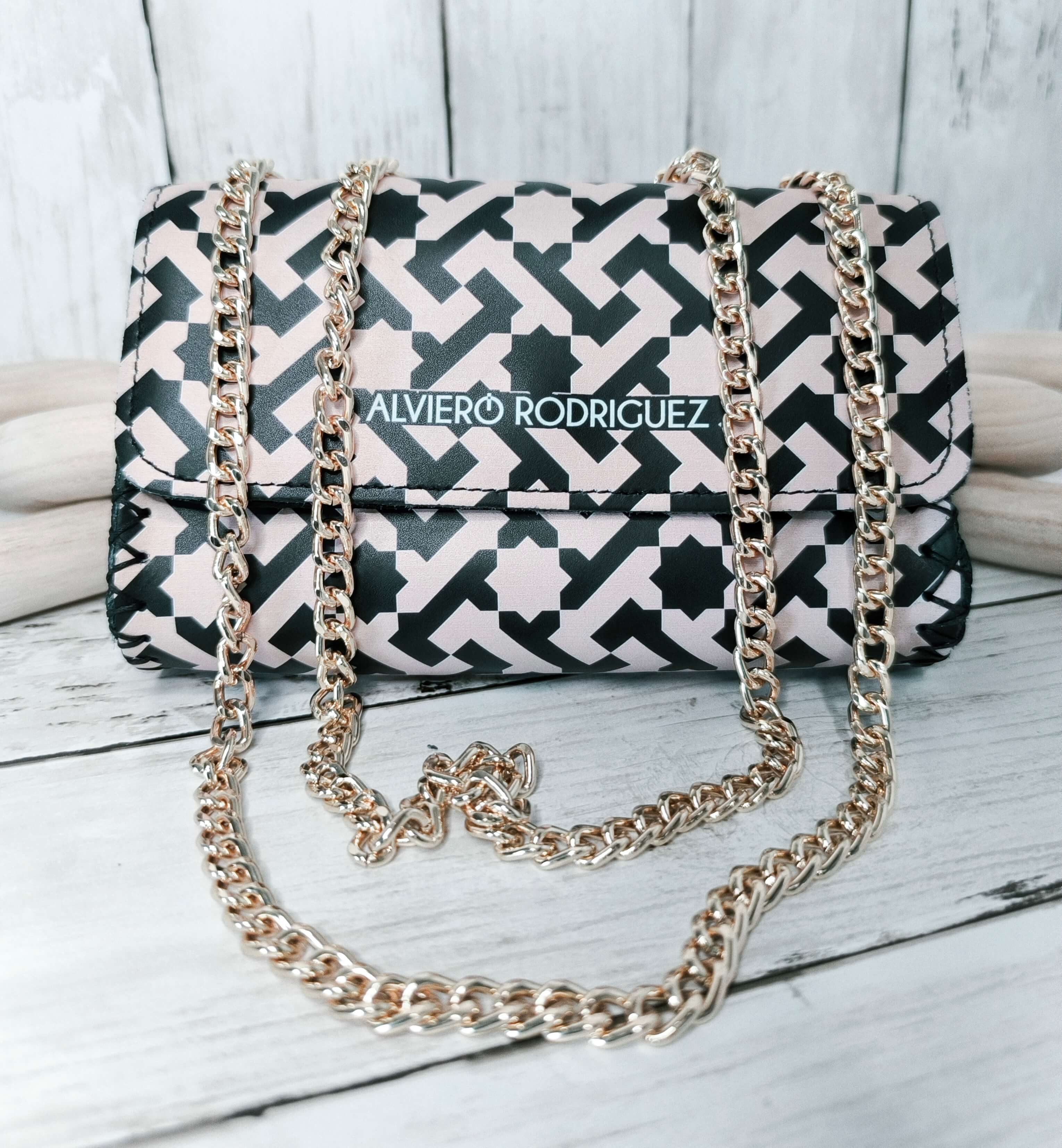 SAC A MAIN EN CUIR ALVIERO RODRIGUEZ - ESSENTIAL LINE BEIGE & NOIR - FABRICATION ITALIENNE & COUSU MAIN