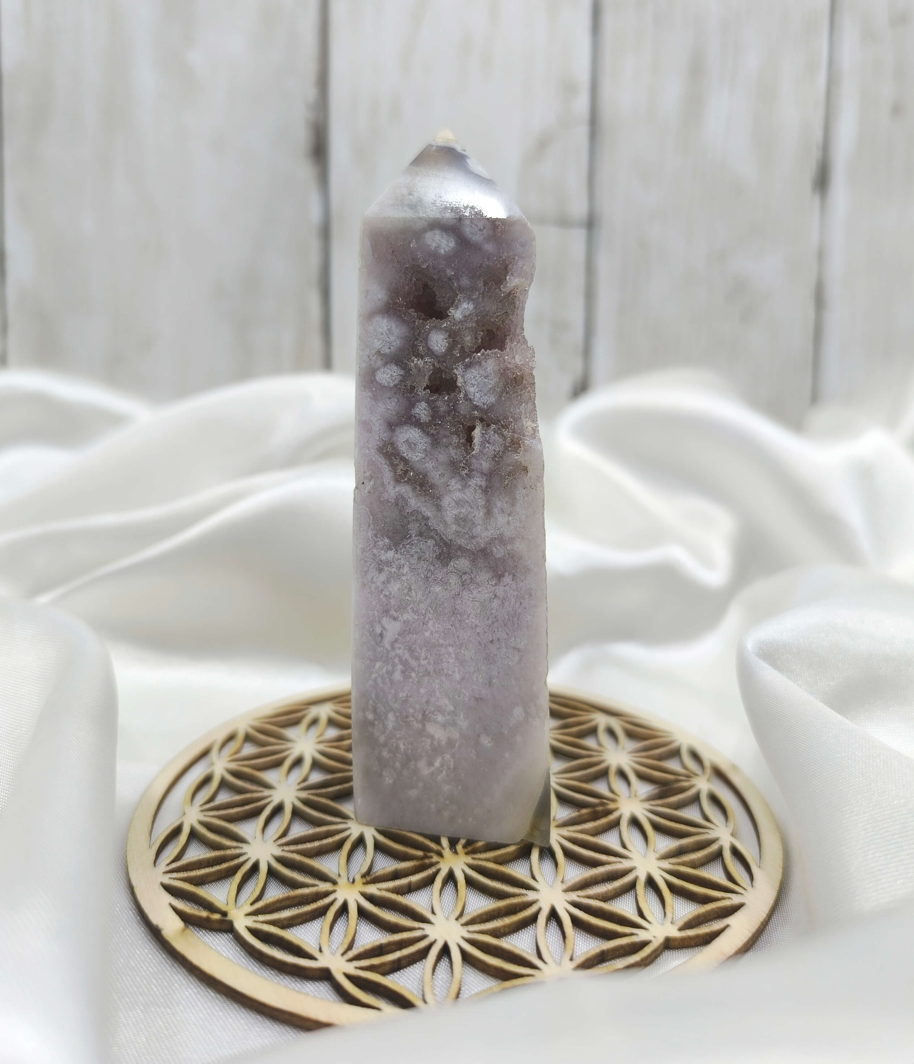 CRISTAL D'AGATE FLEUR - HARMONIE, DOUCEUR & ENERGIE POSITIVE