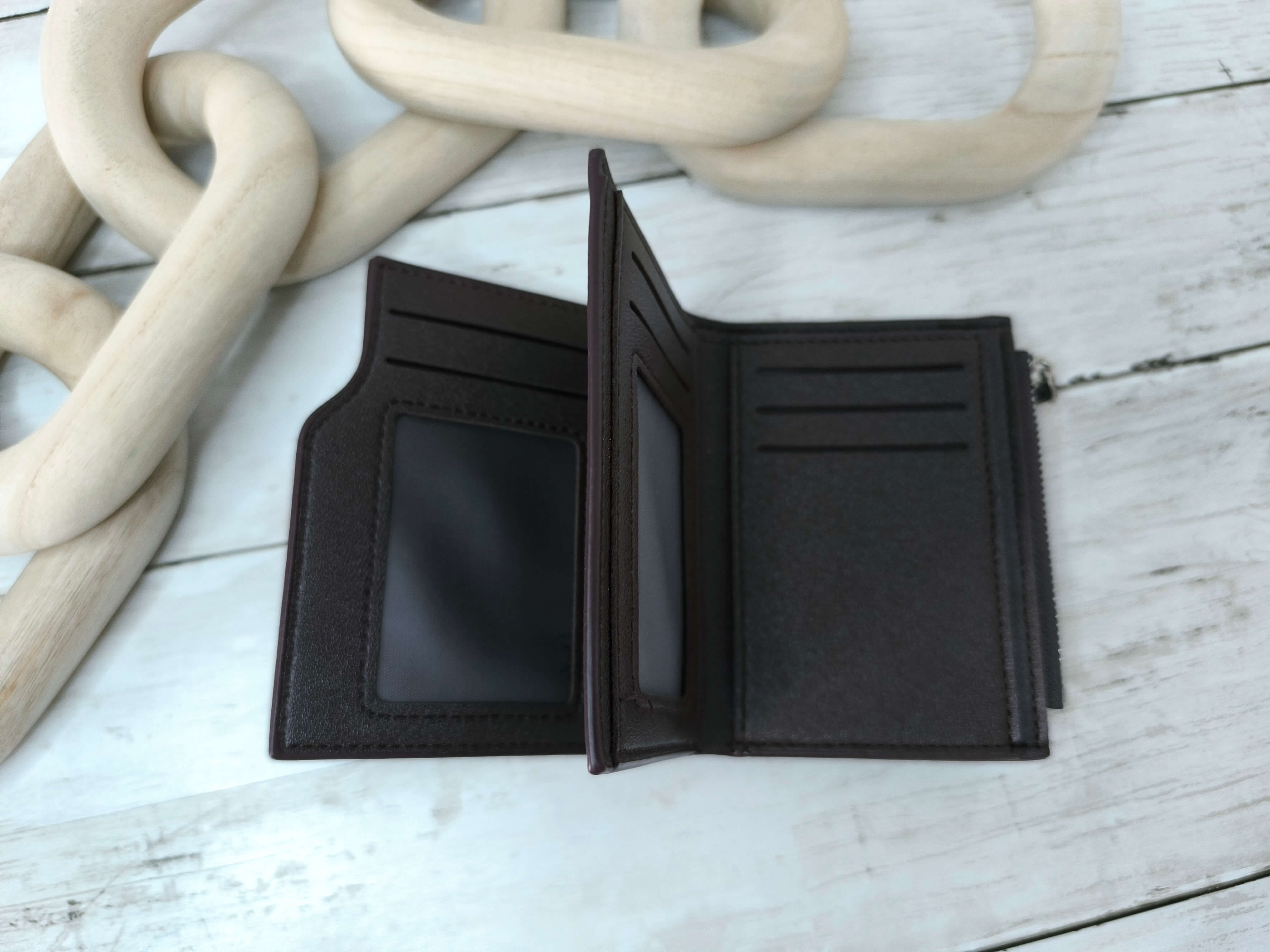 PORTEFEUILLE HOMME MARRON FONCE - ELEGANT & MULTI-COMPARTIMENTS