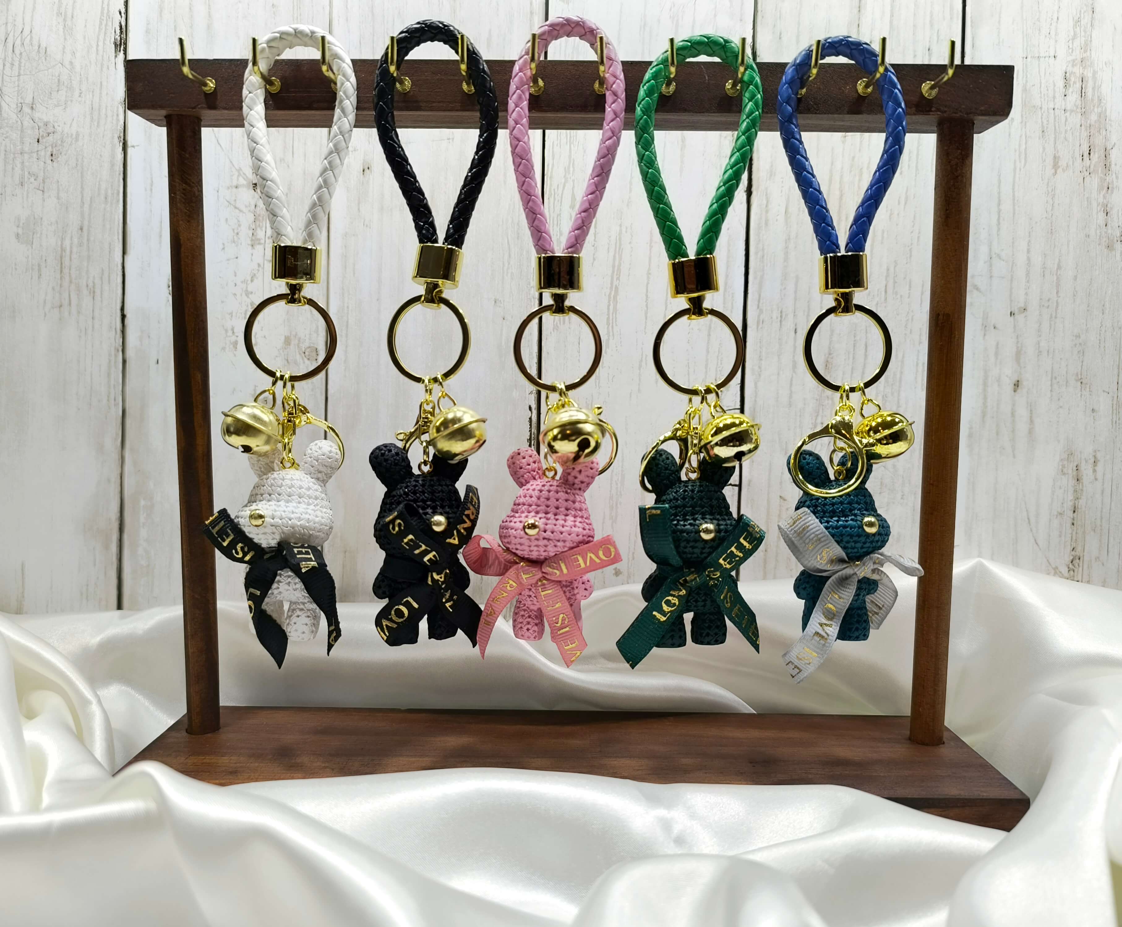 PORTE CLES - LAPIN - EN RESINE - MIGNON & LEGER - COLORIES AU CHOIX