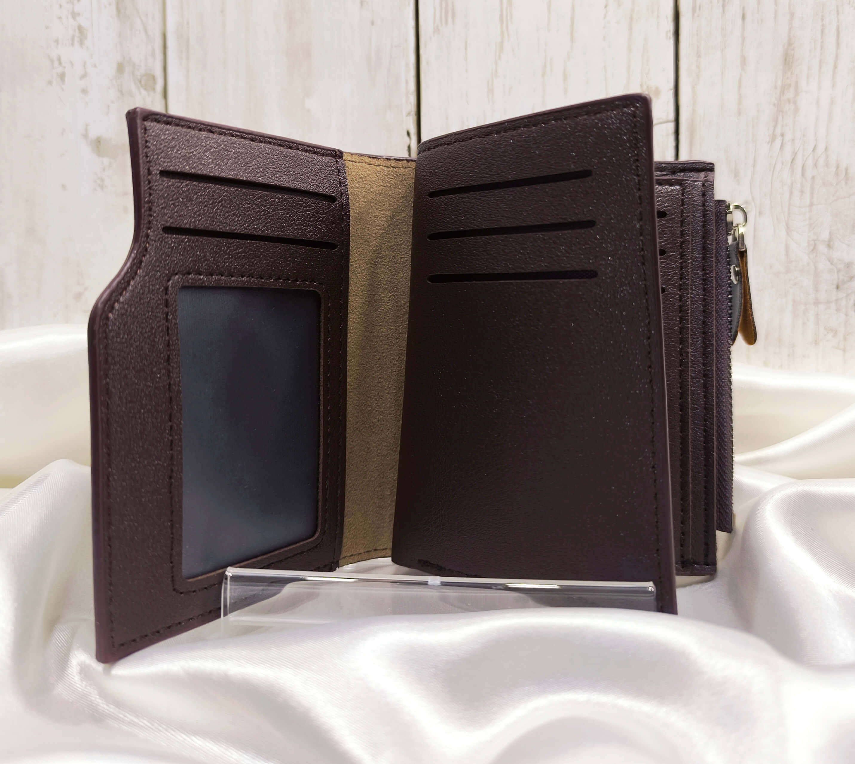 PORTEFEUILLE HOMME MARRON FONCE - ELEGANT & MULTI-COMPARTIMENTS