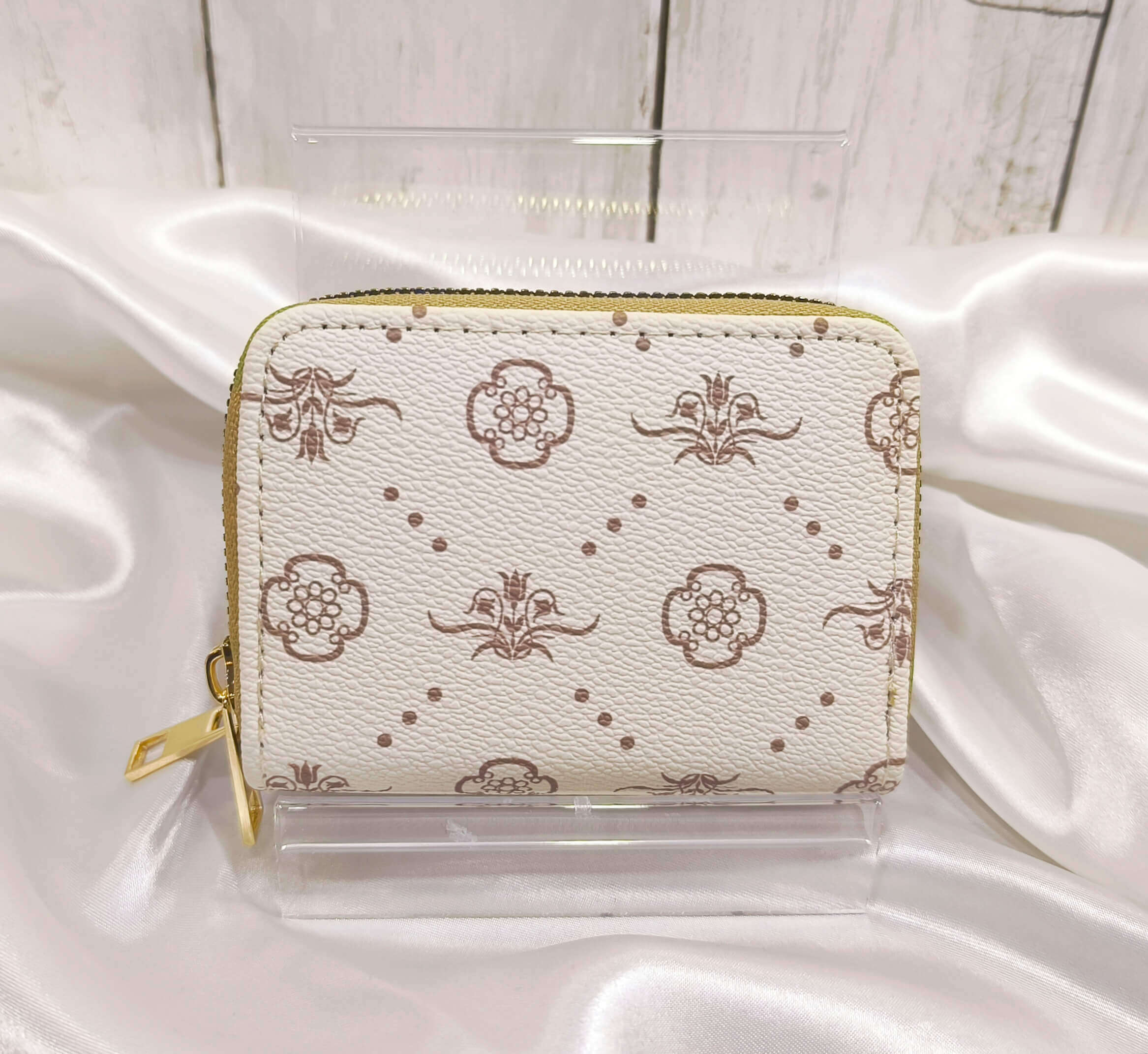 PORTE MONNAIE FEMME A DEUX COMPARTIMENTS - BEIGE OU CAFE FONCE 