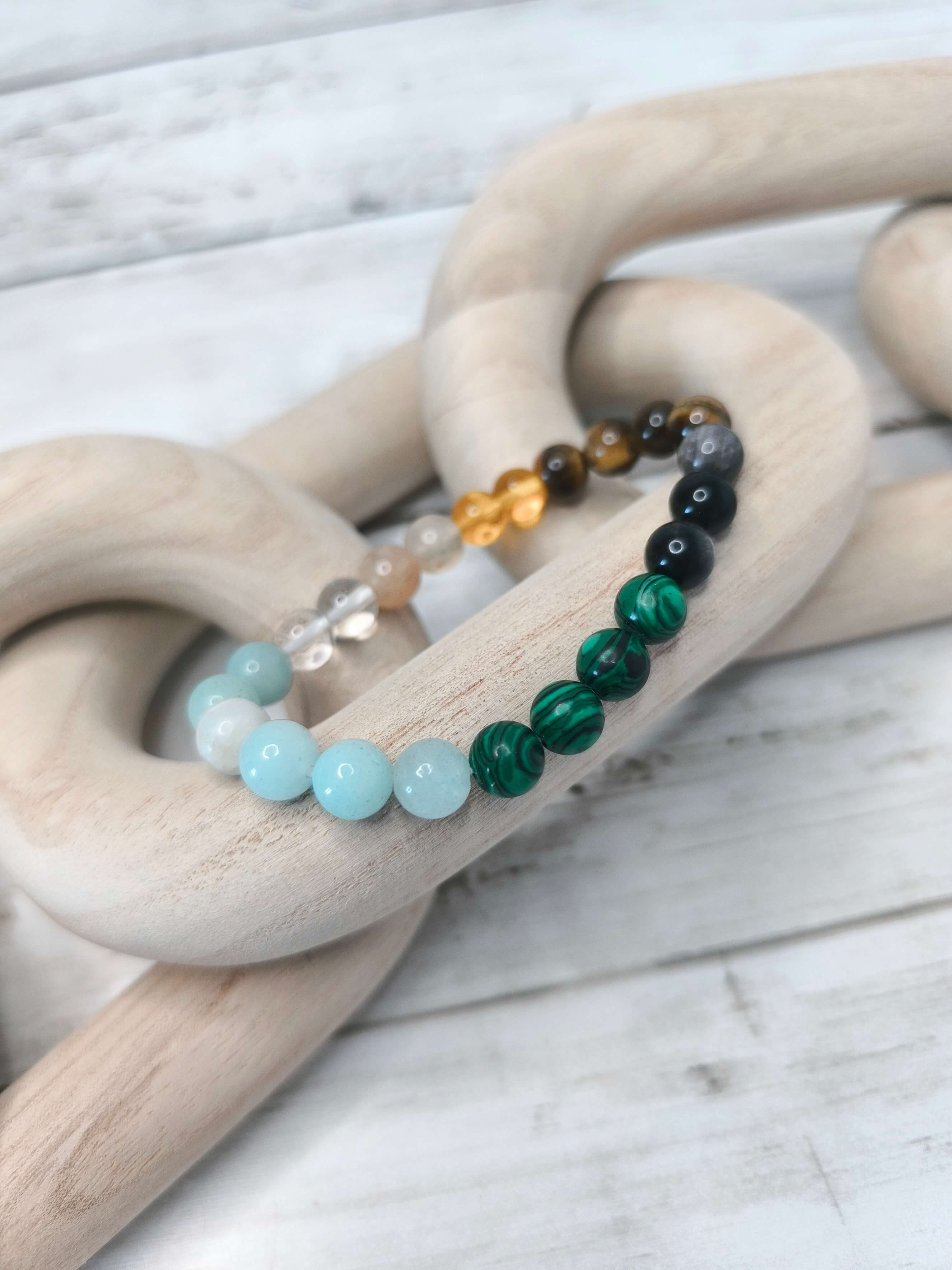 Bracelet 7 Pierres – Évolution - Protection - Chance