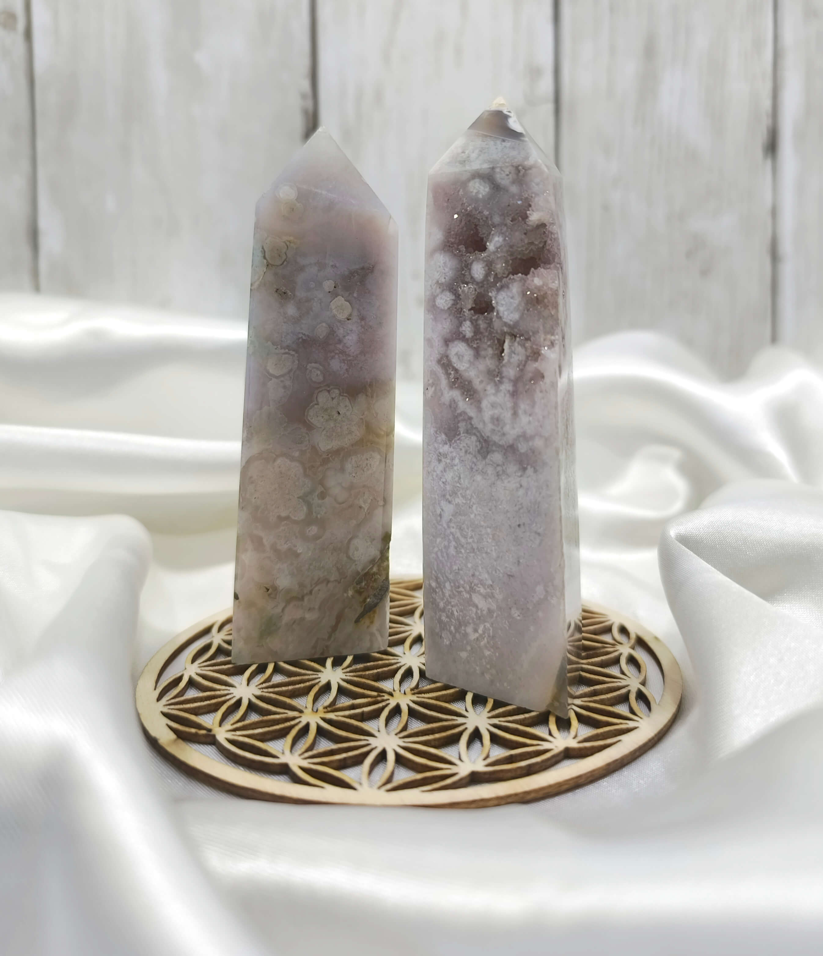 CRISTAL D'AGATE FLEUR - HARMONIE, DOUCEUR & ENERGIE POSITIVE