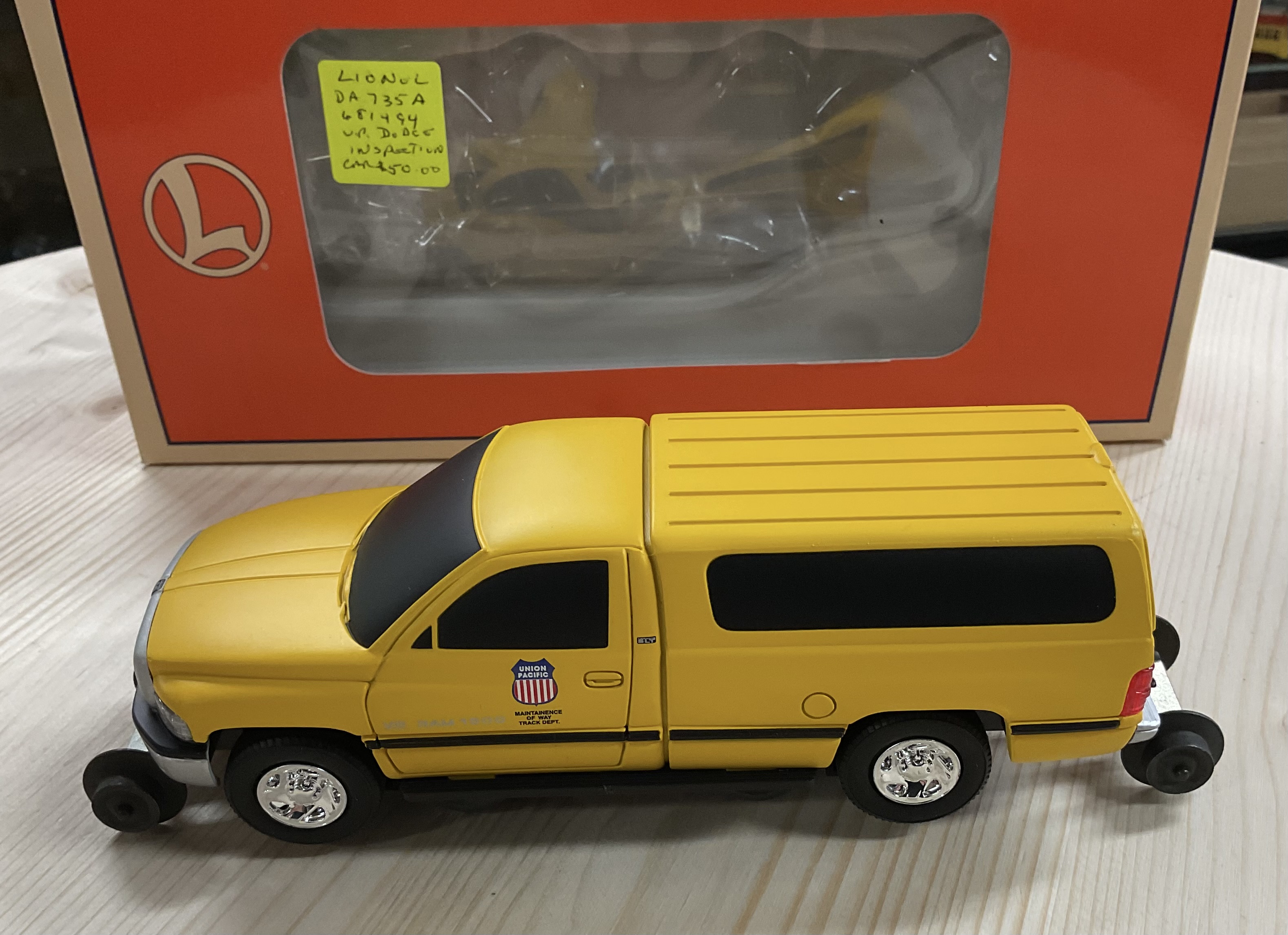 NOS (New Old Stock) Lionel 6-18439 O-Scale Union Pacific Dodge Ram Track Inspection Vehicle with Original Box