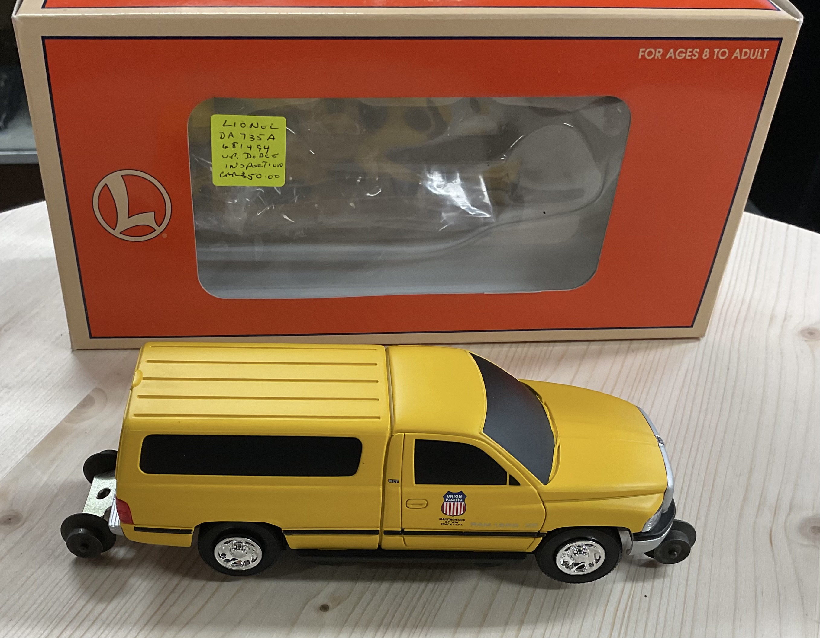 NOS (New Old Stock) Lionel 6-18439 O-Scale Union Pacific Dodge Ram Track Inspection Vehicle with Original Box