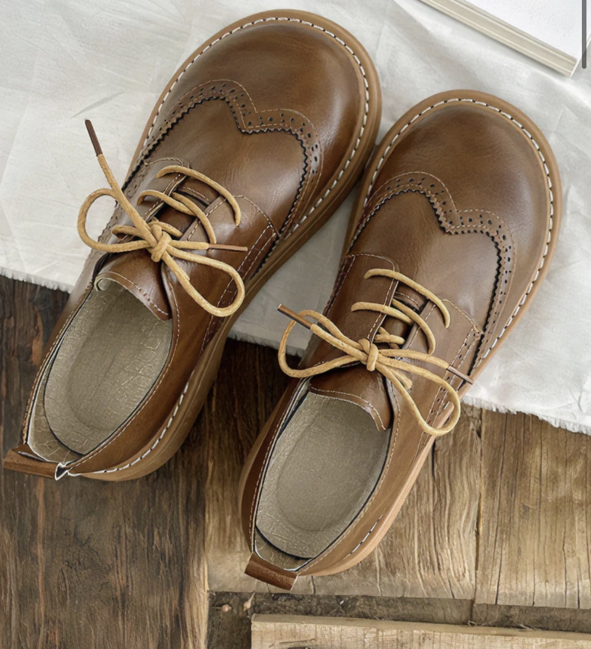 Brown Leather Brogue Shoes