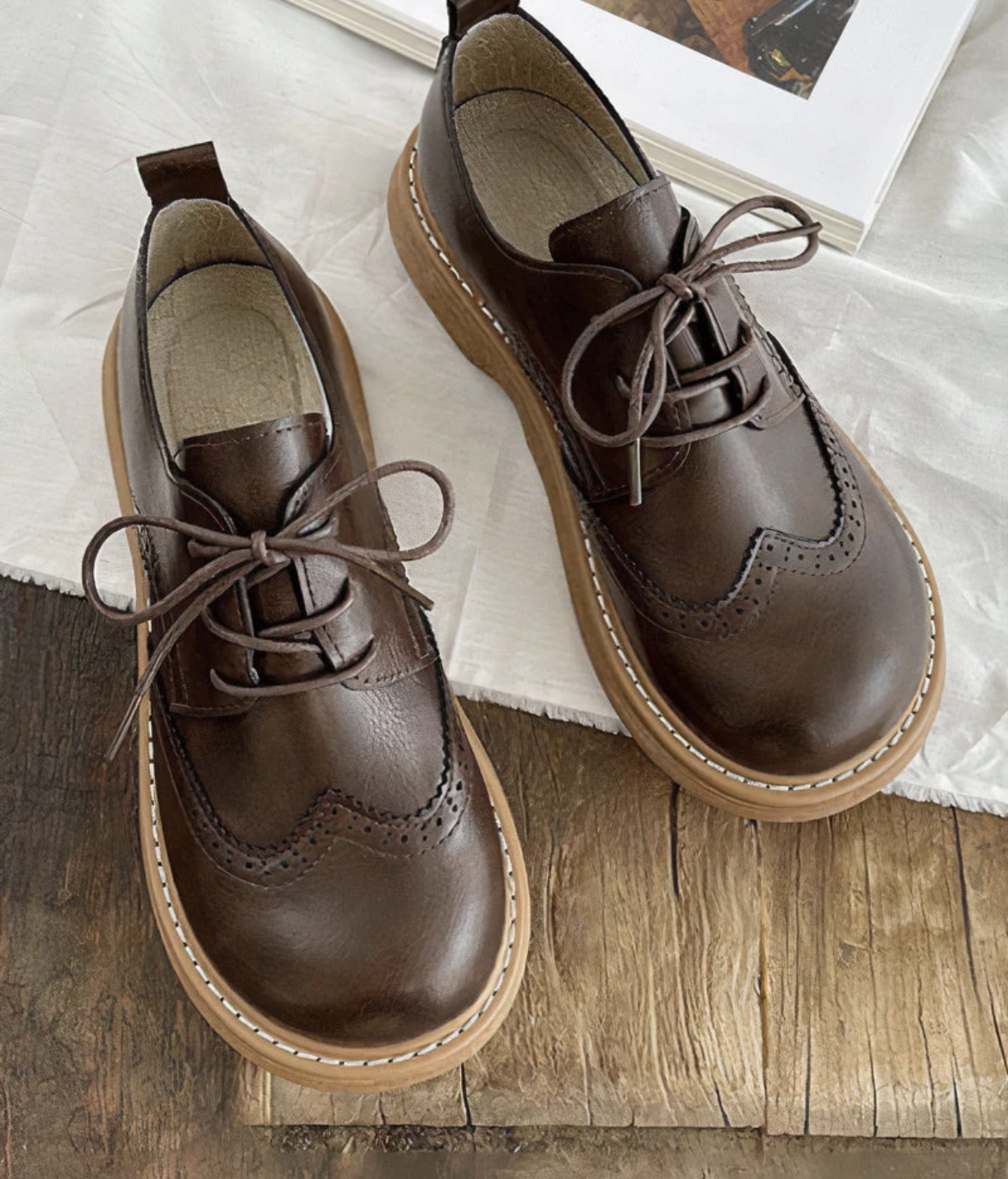 Brown Leather Oxfords