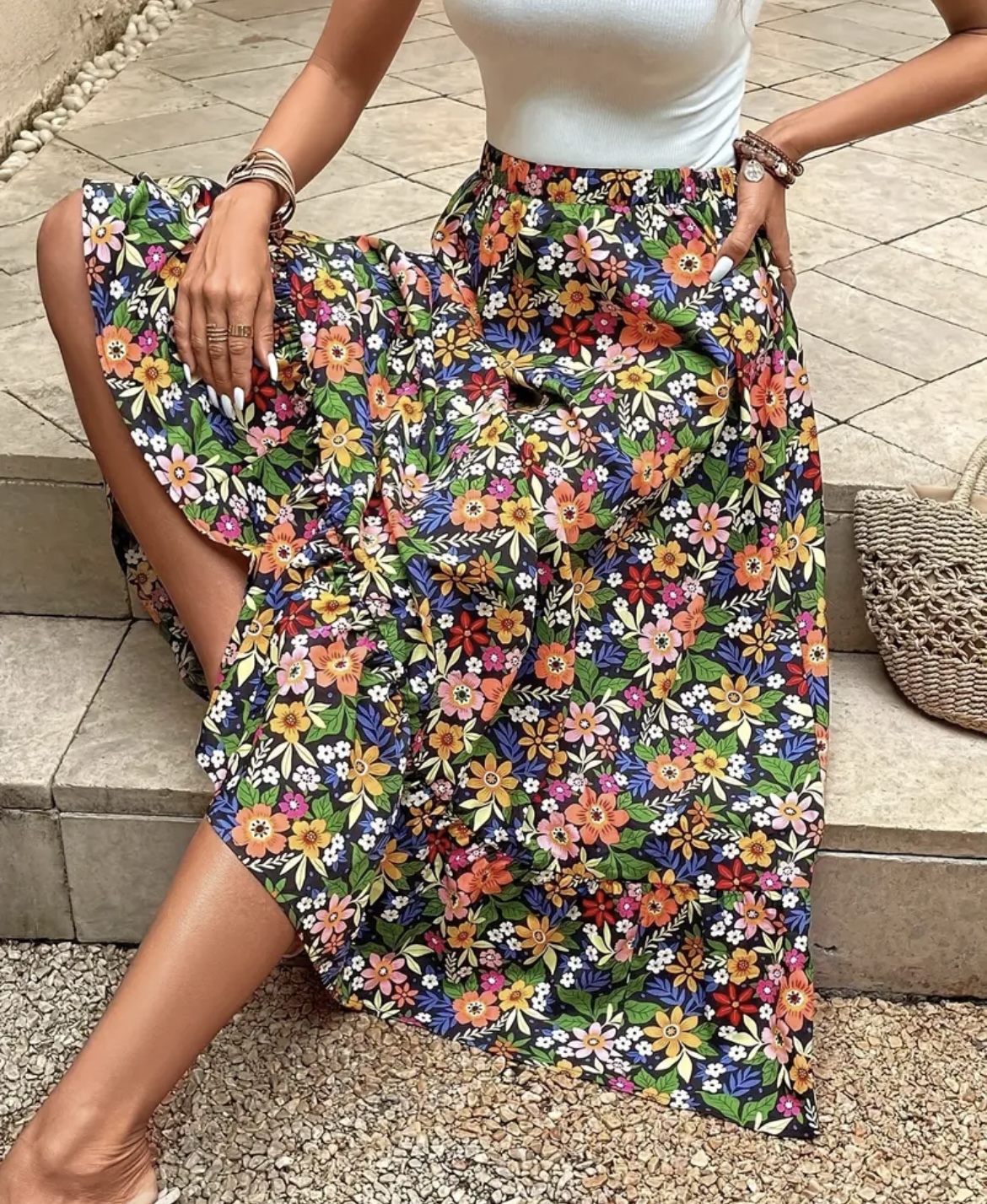 Floral Maxi Skirt