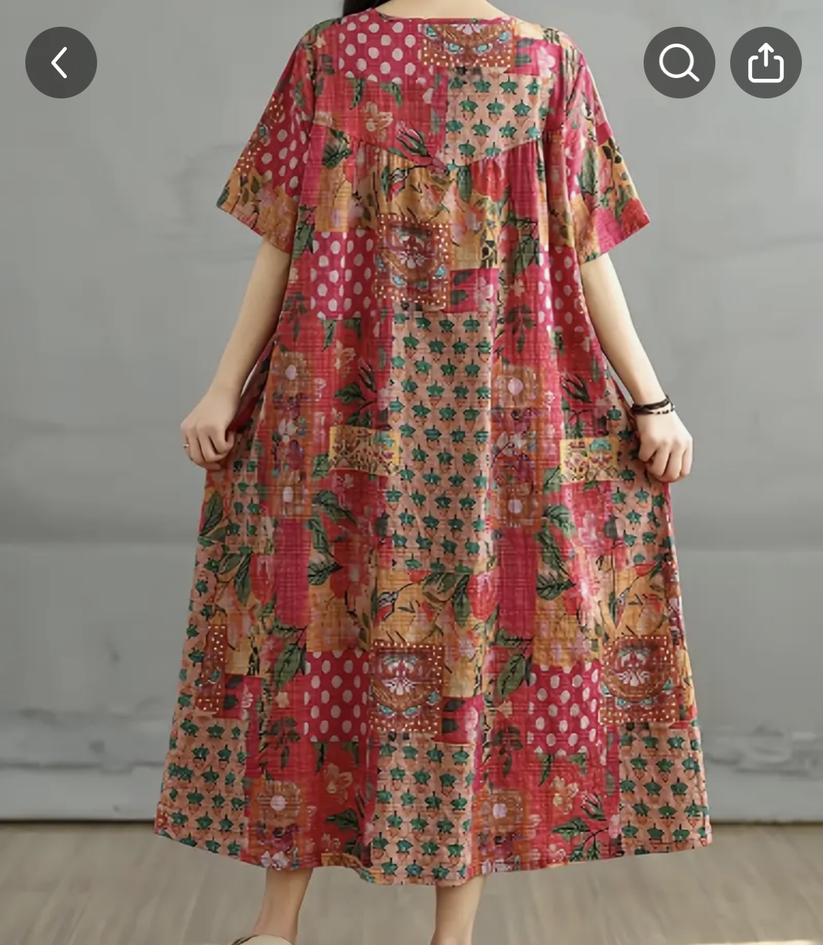 Floral Patchwork Loose Dress