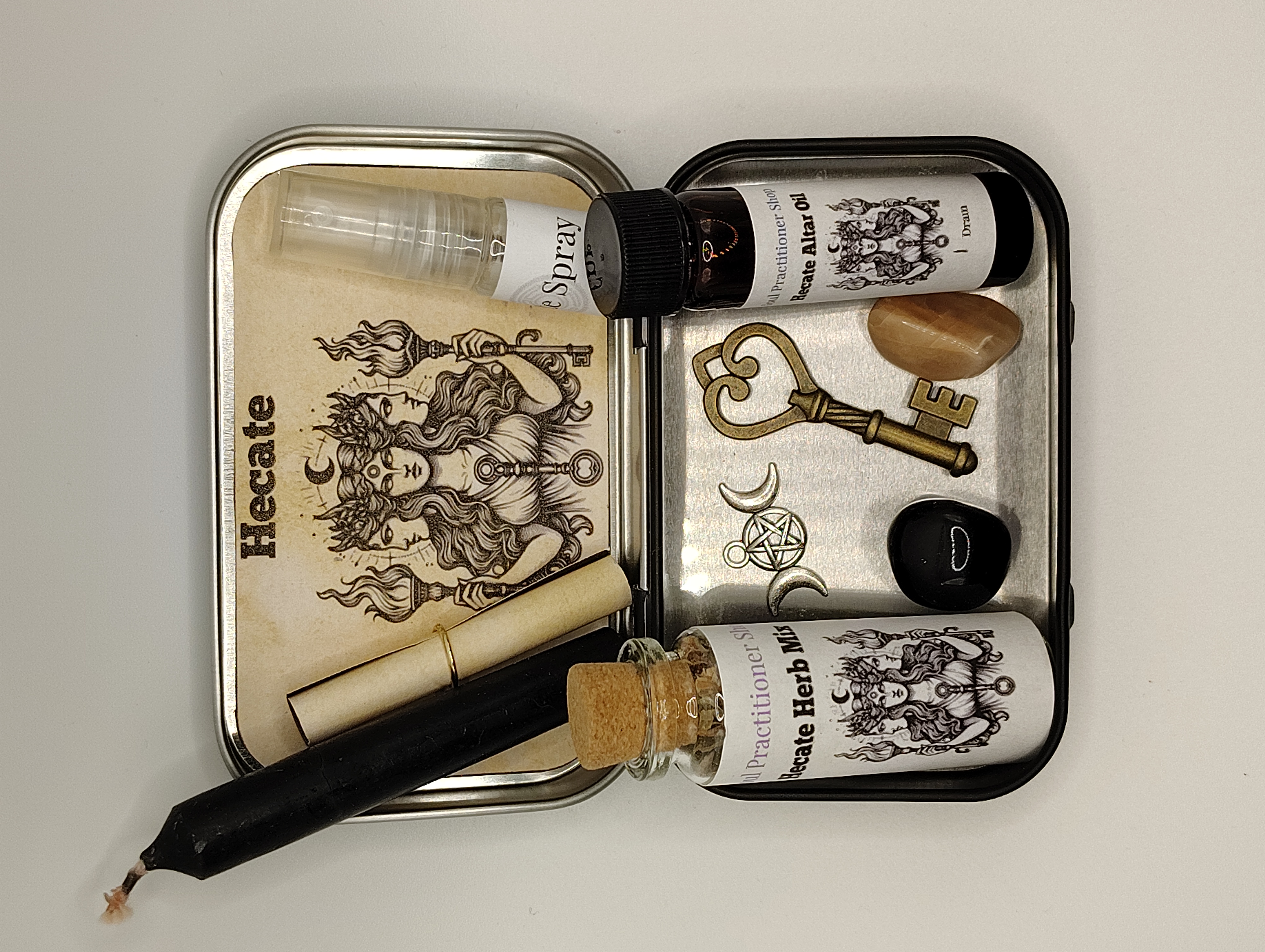 Mini Travel Altar Kit • Witchcraft Ritual Set • Hecate Protection & Spell Kit