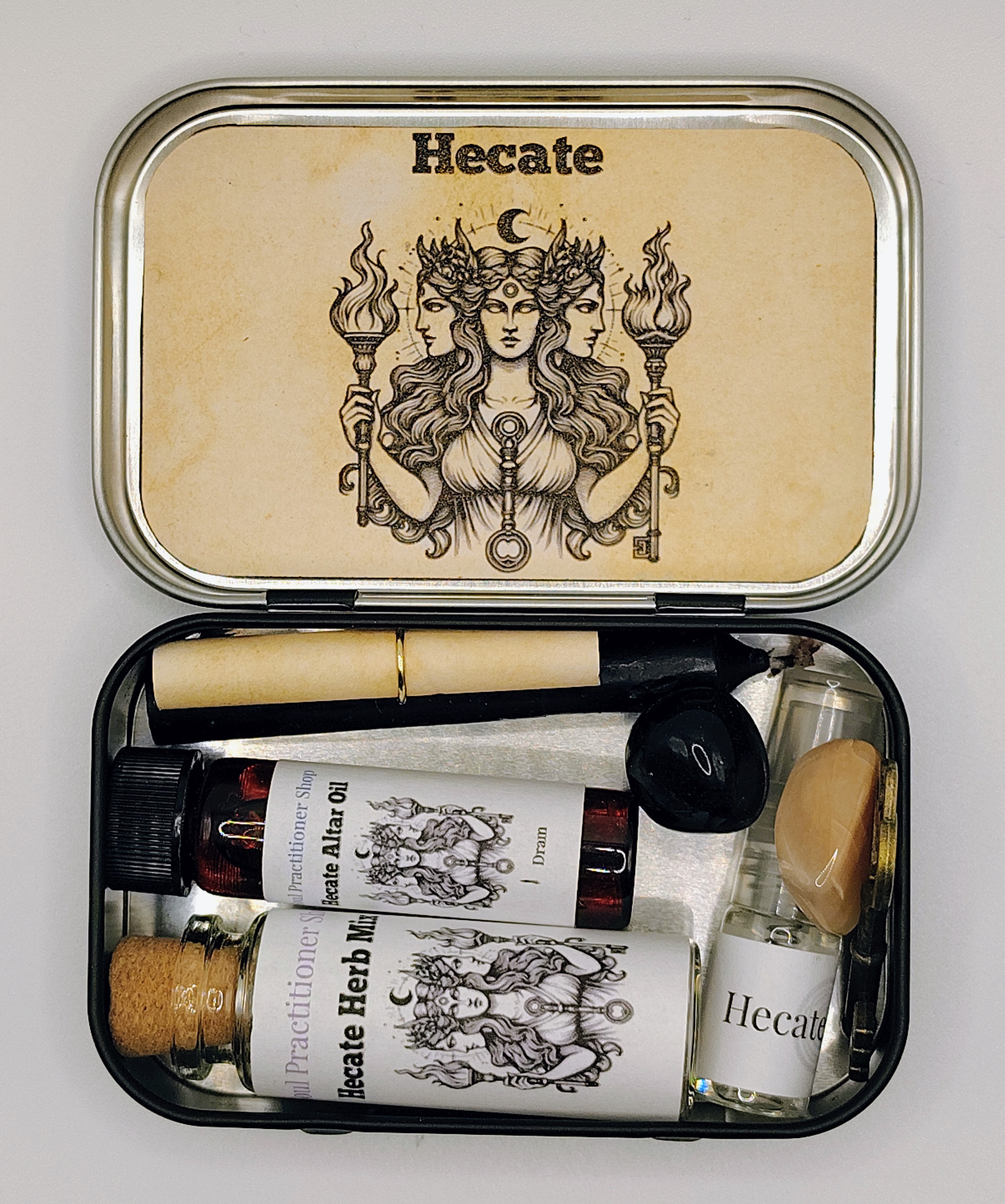 Mini Travel Altar Kit • Witchcraft Ritual Set • Hecate Protection & Spell Kit
