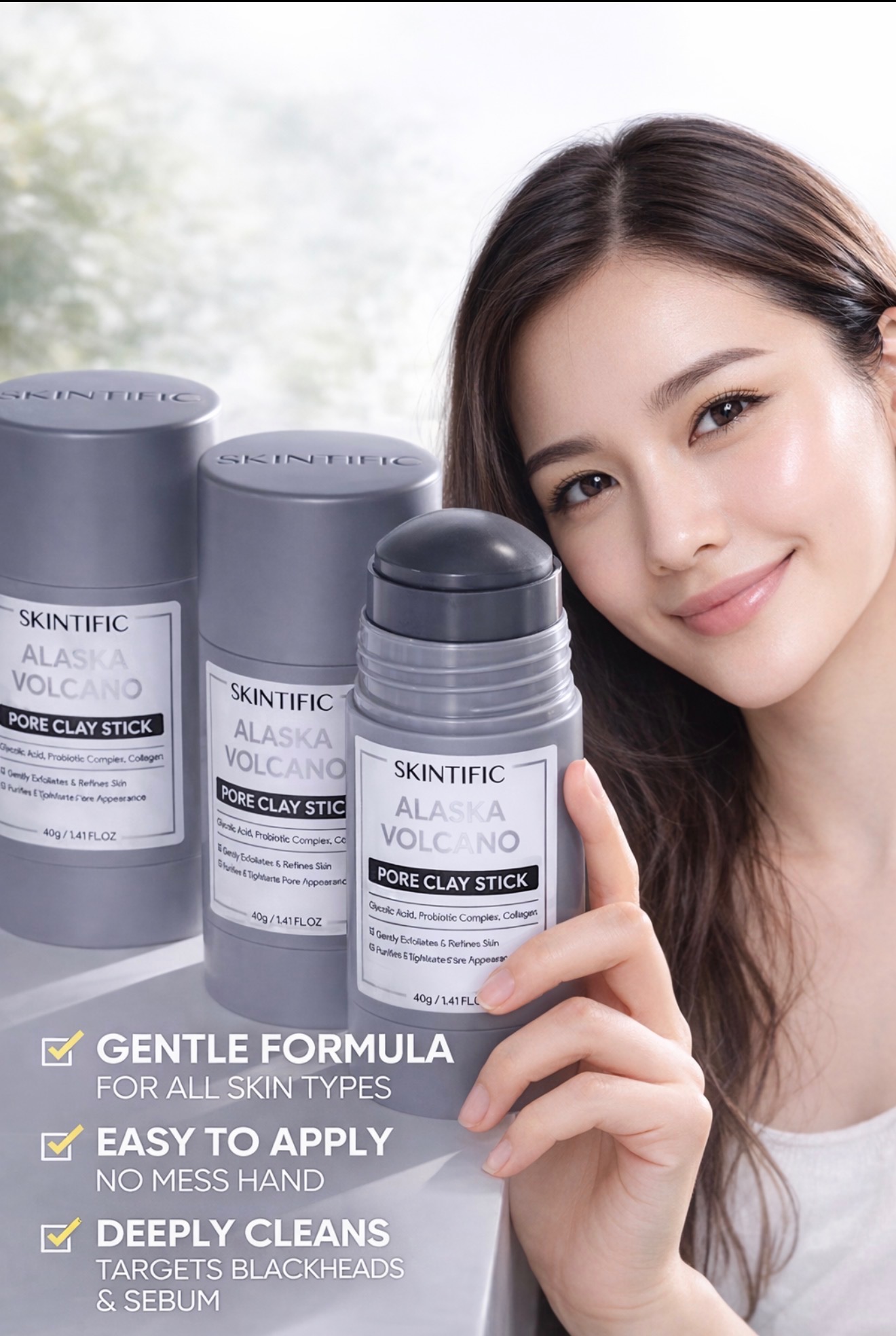 Deep Pore Cleansing. Mess-Free. Skin-Friendly.