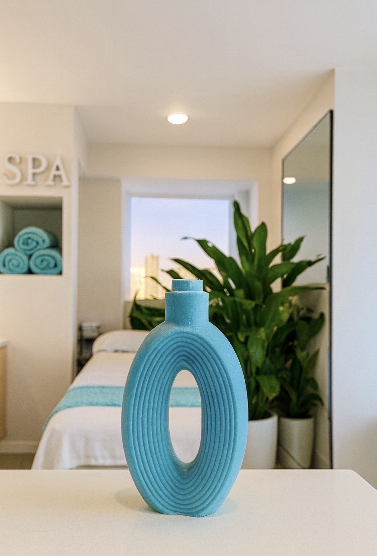 Modern Blue Loop Vase