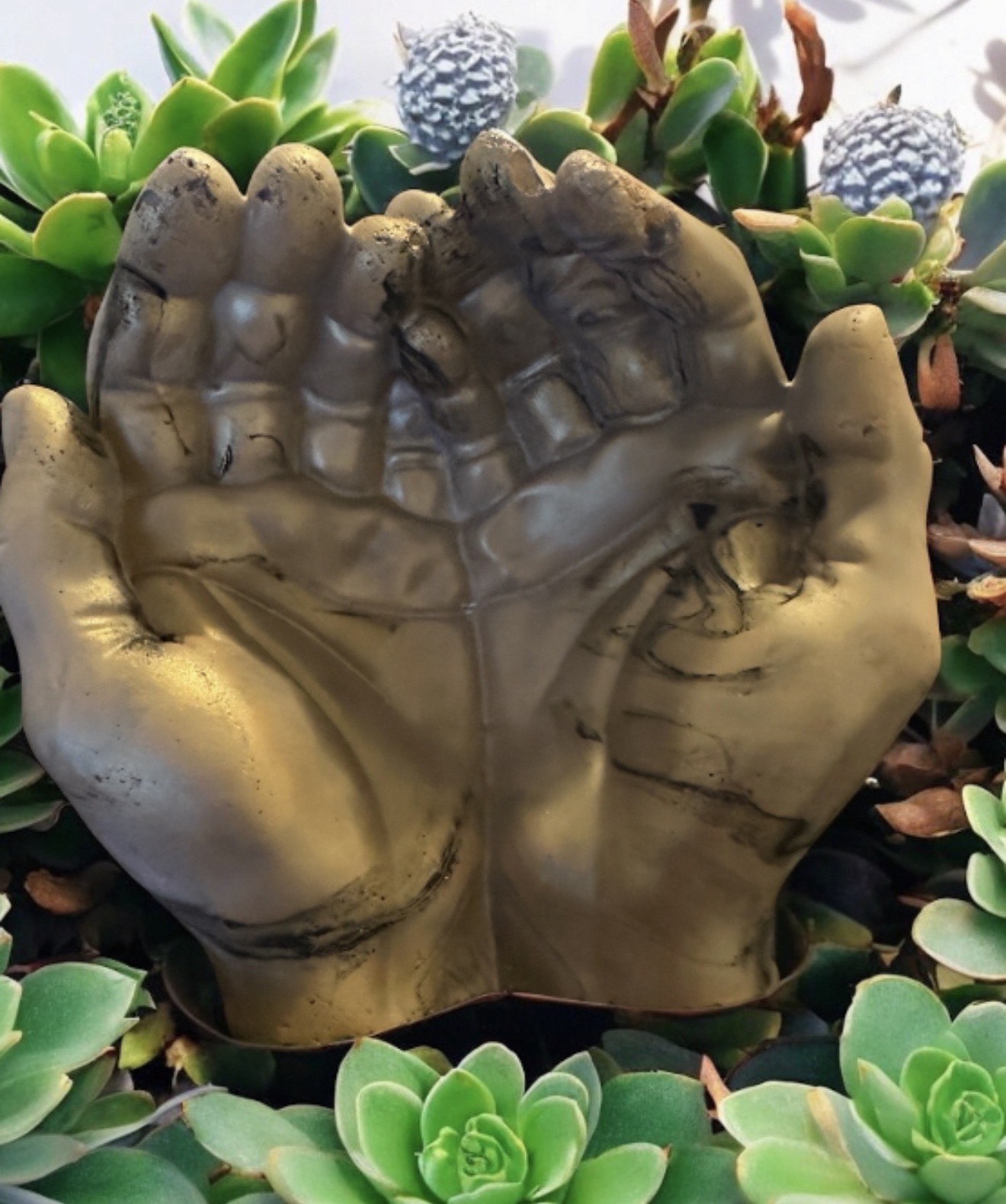 Golden Hands Planter Bowl