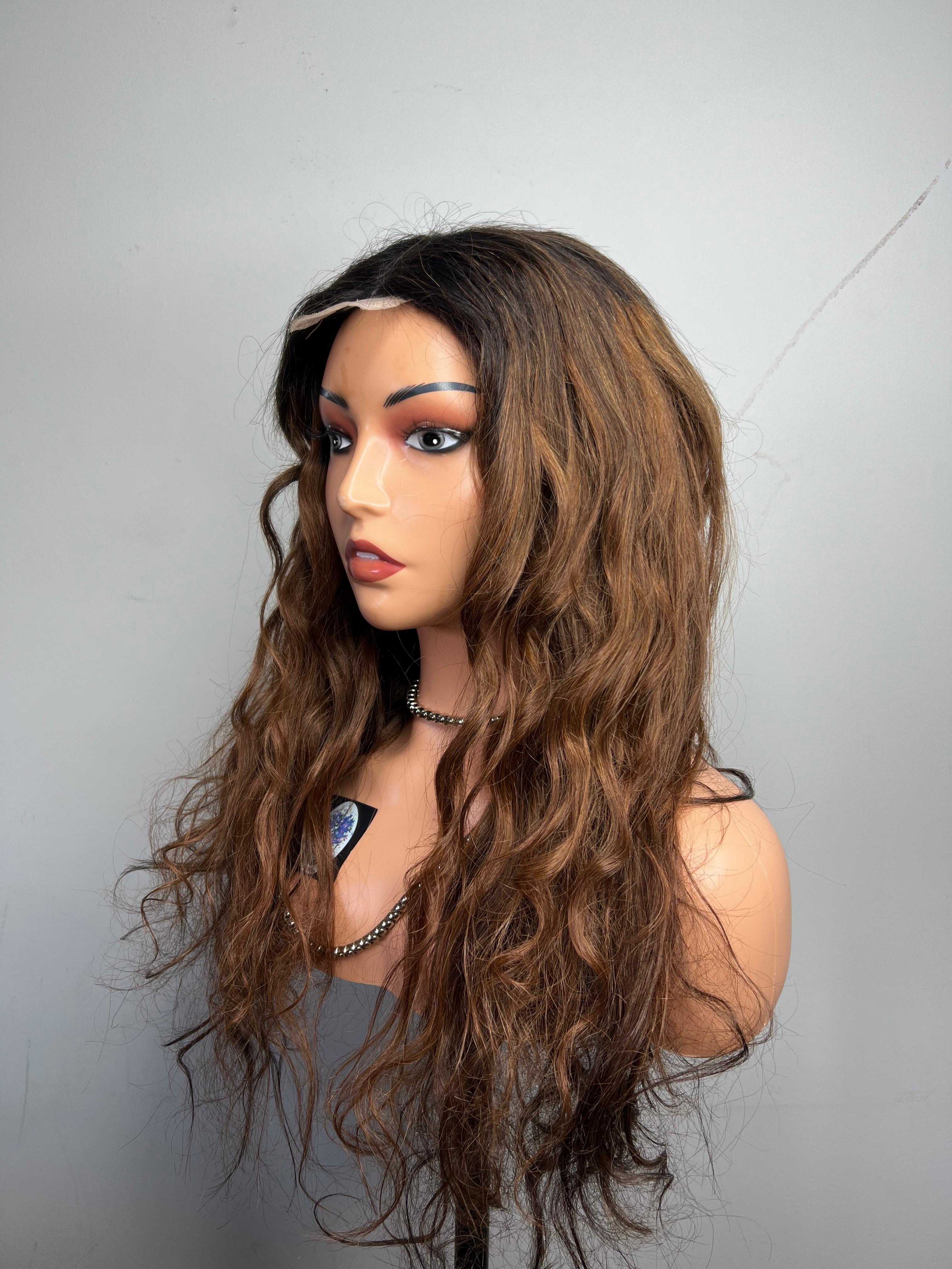 Wavy Brown Wig 22 inch