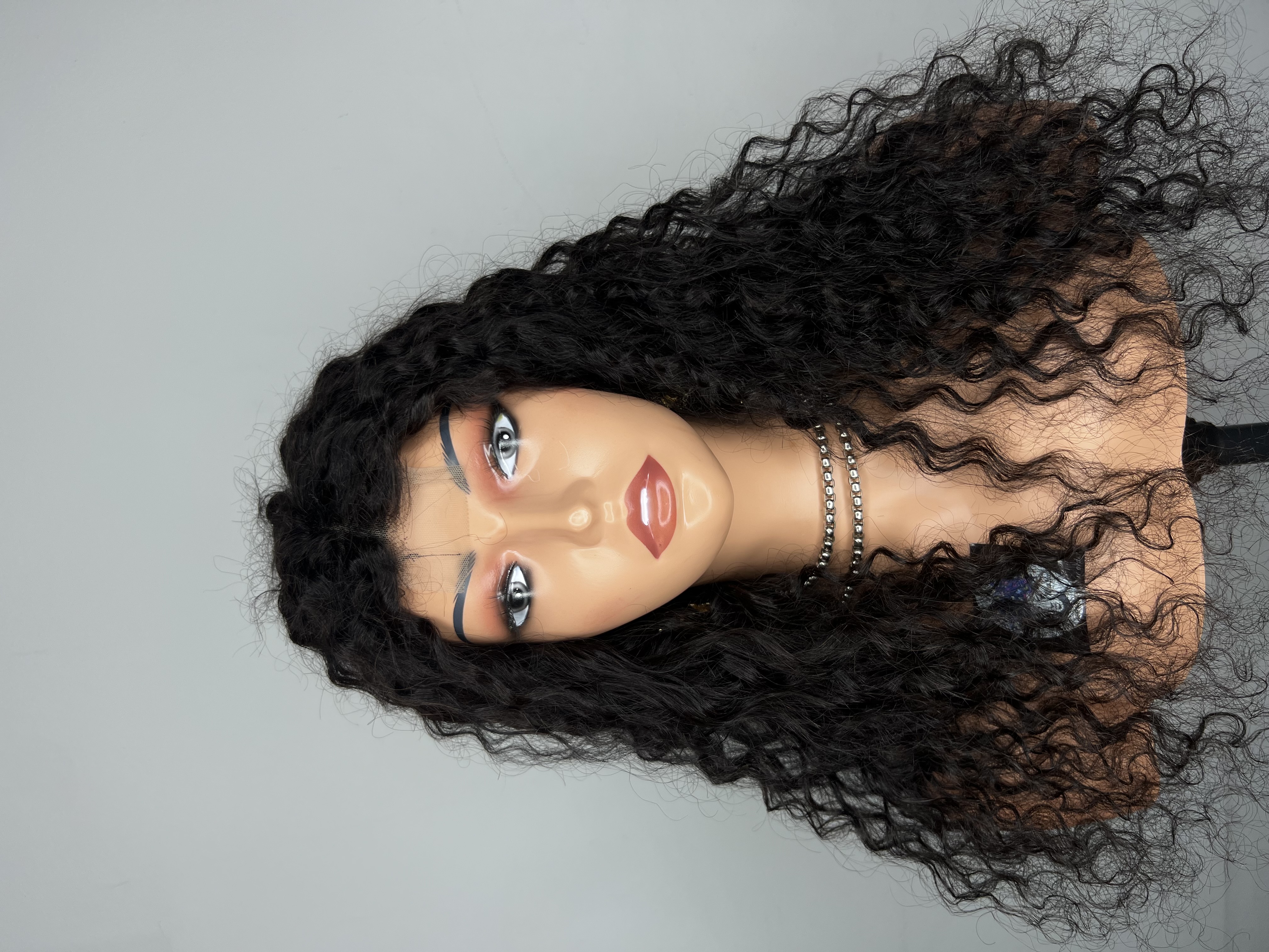 Curly Black Wig 24 inch