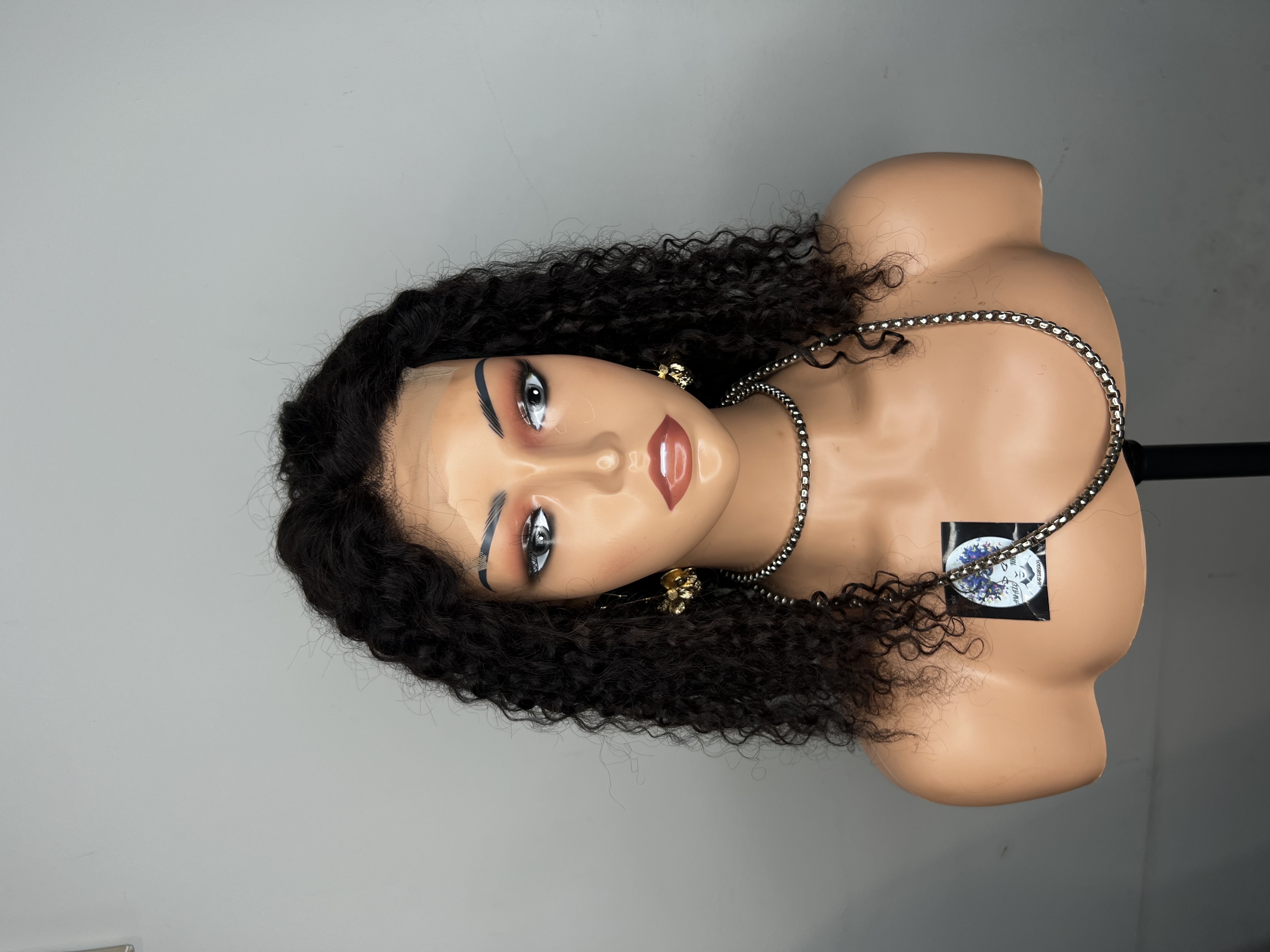 Curly Hair Wig 14 inch with 4*4 closure