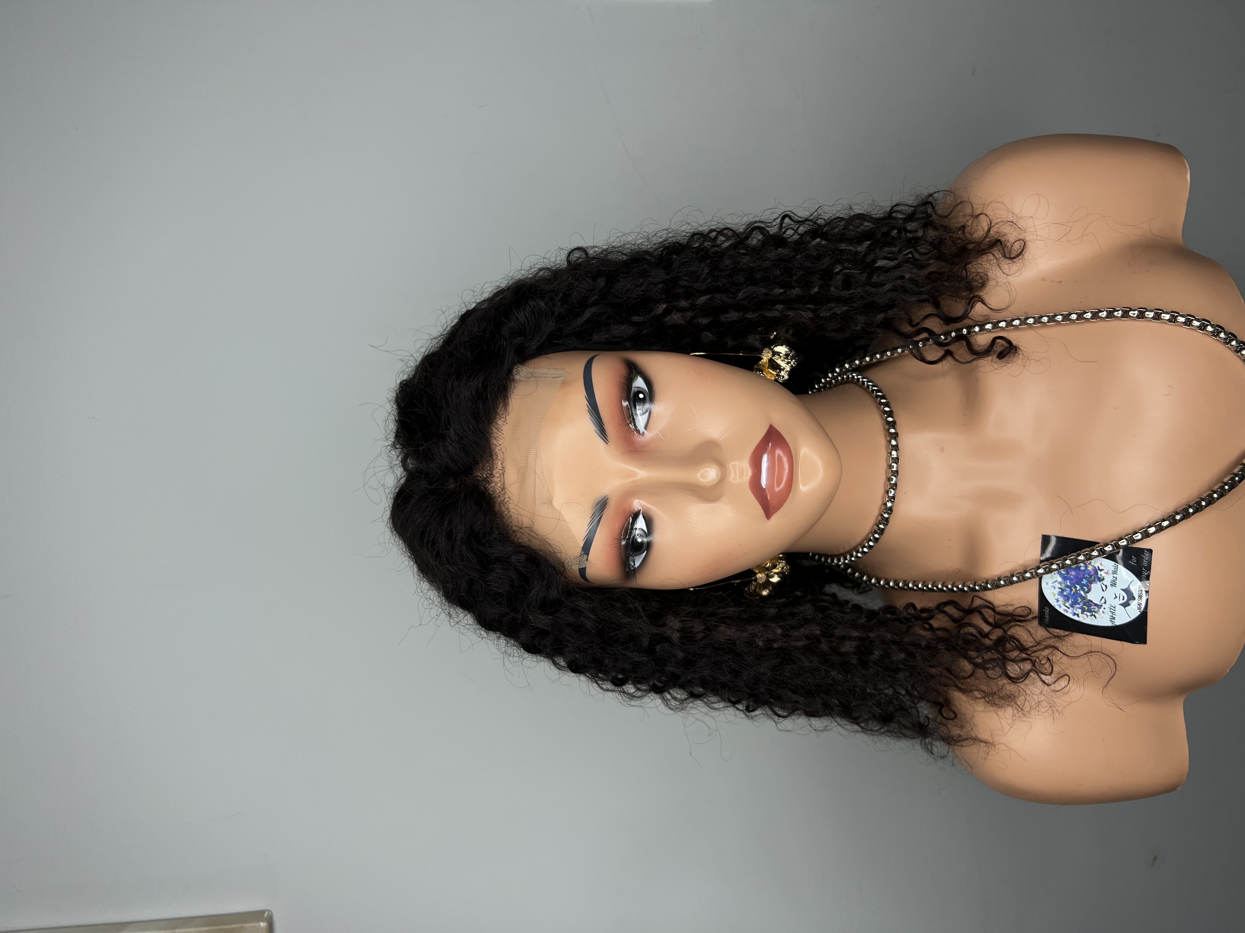 Curly Hair Wig 14 inch with 4*4 closure