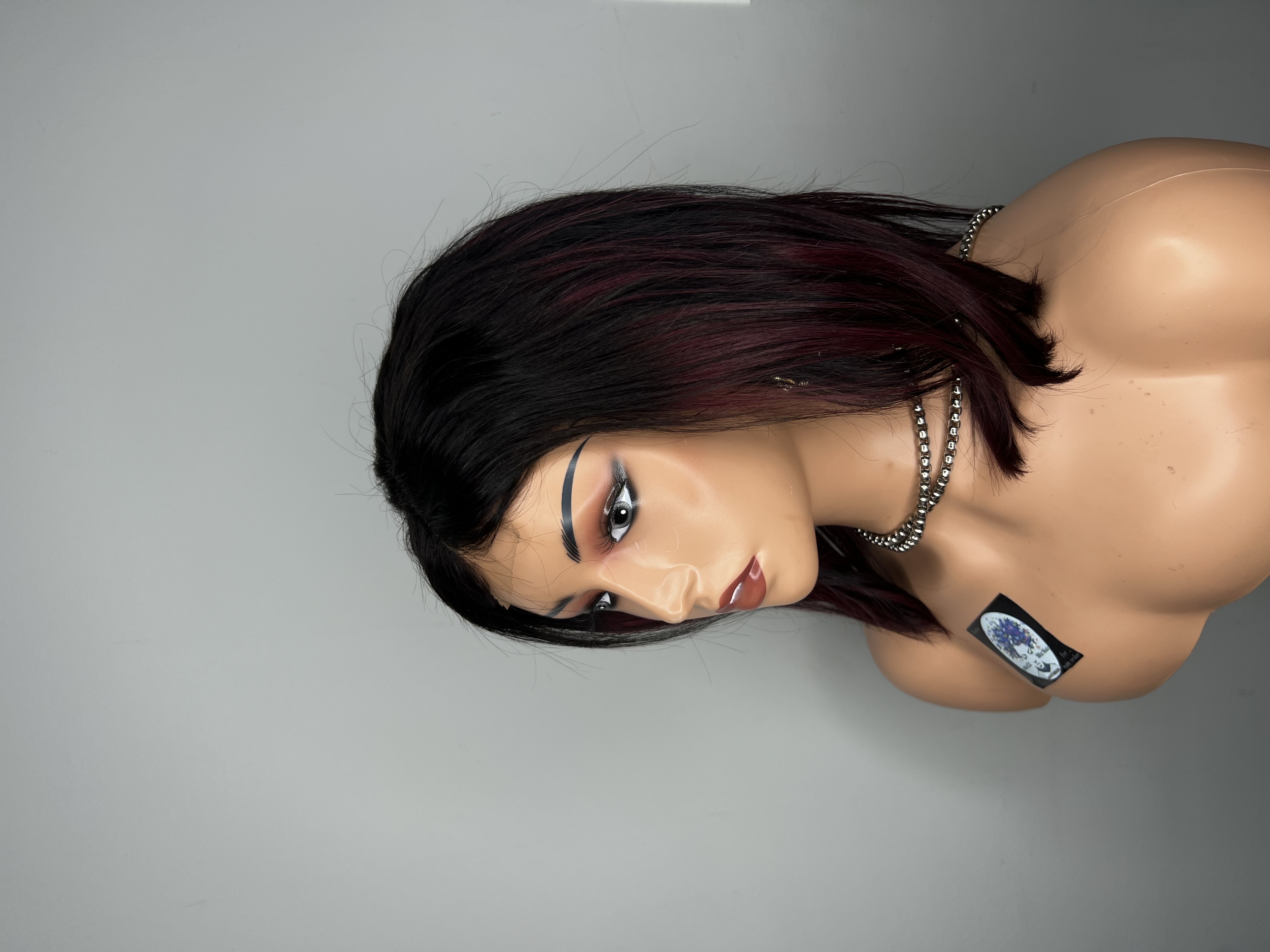 Highlighted colored wig with closure perfect for an everyday look