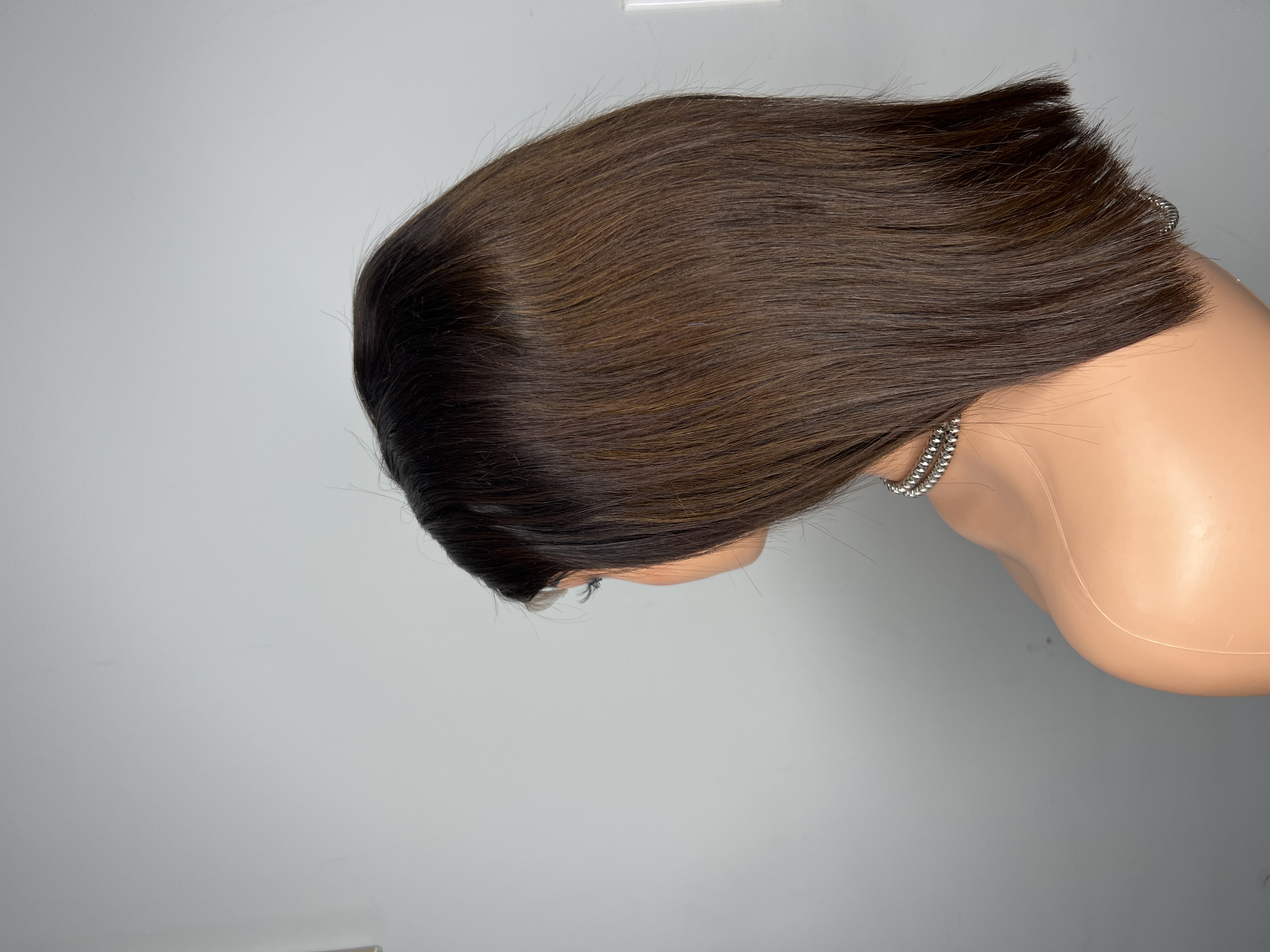 Brown color Shoulder-Length Wig