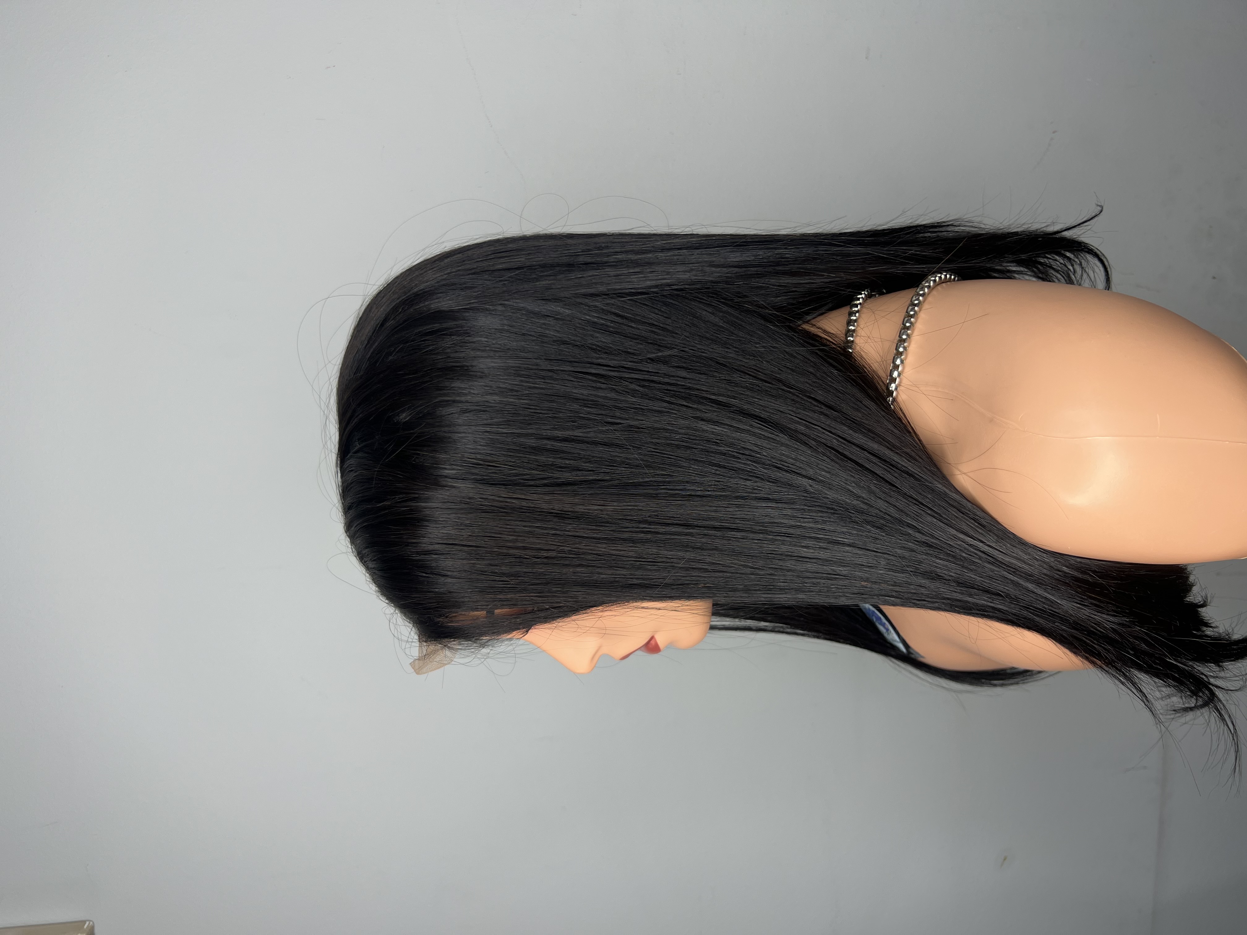 18 inch bone straight Long Black Hair