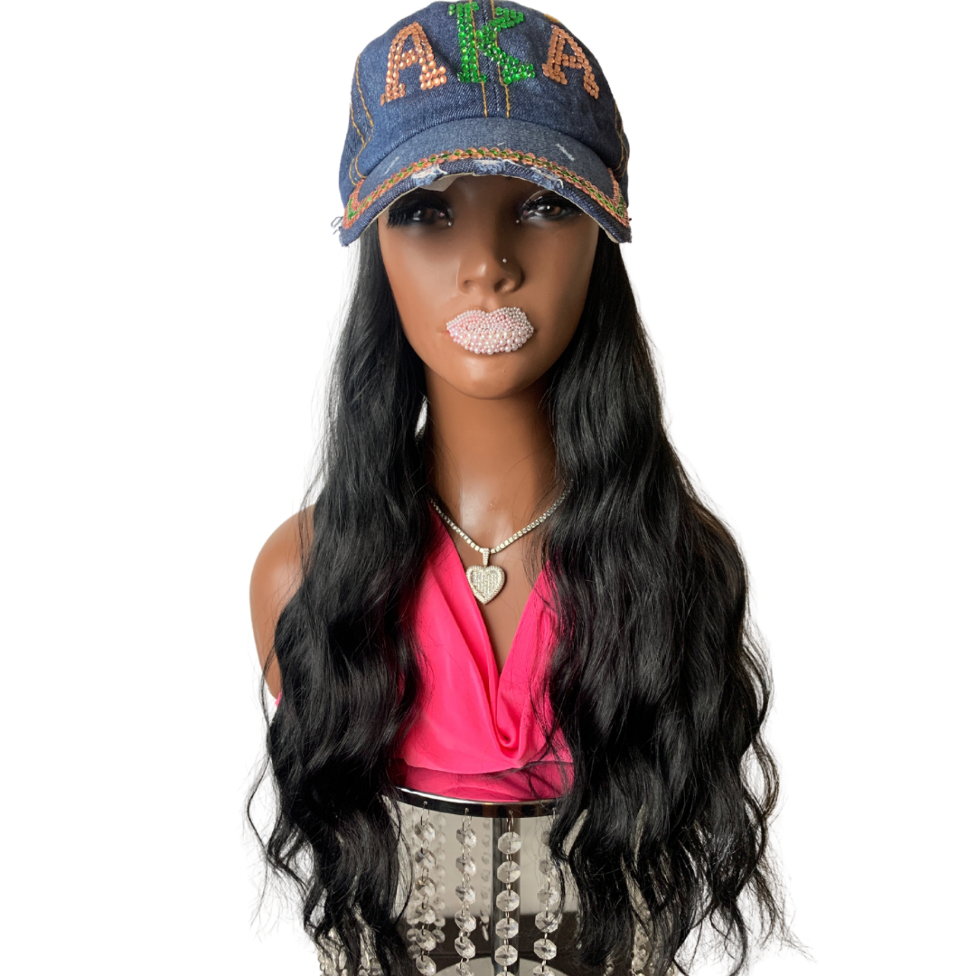 Rachel Alpha Kappa Alpha Hat Wig