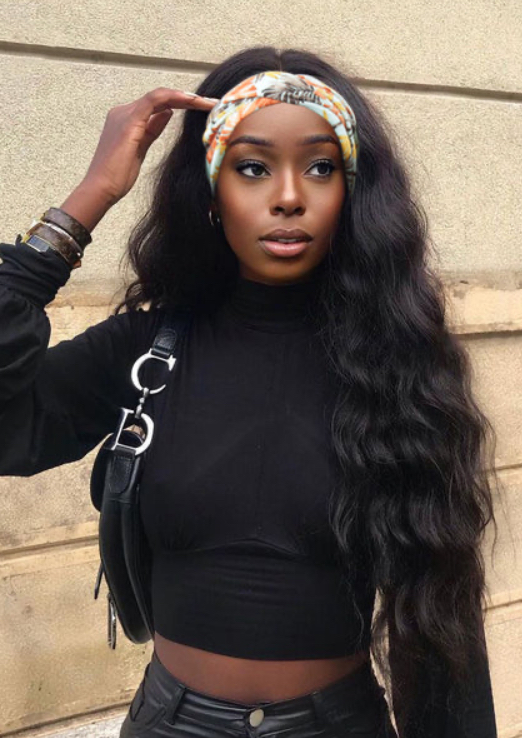 Natural Wave Headband Wig