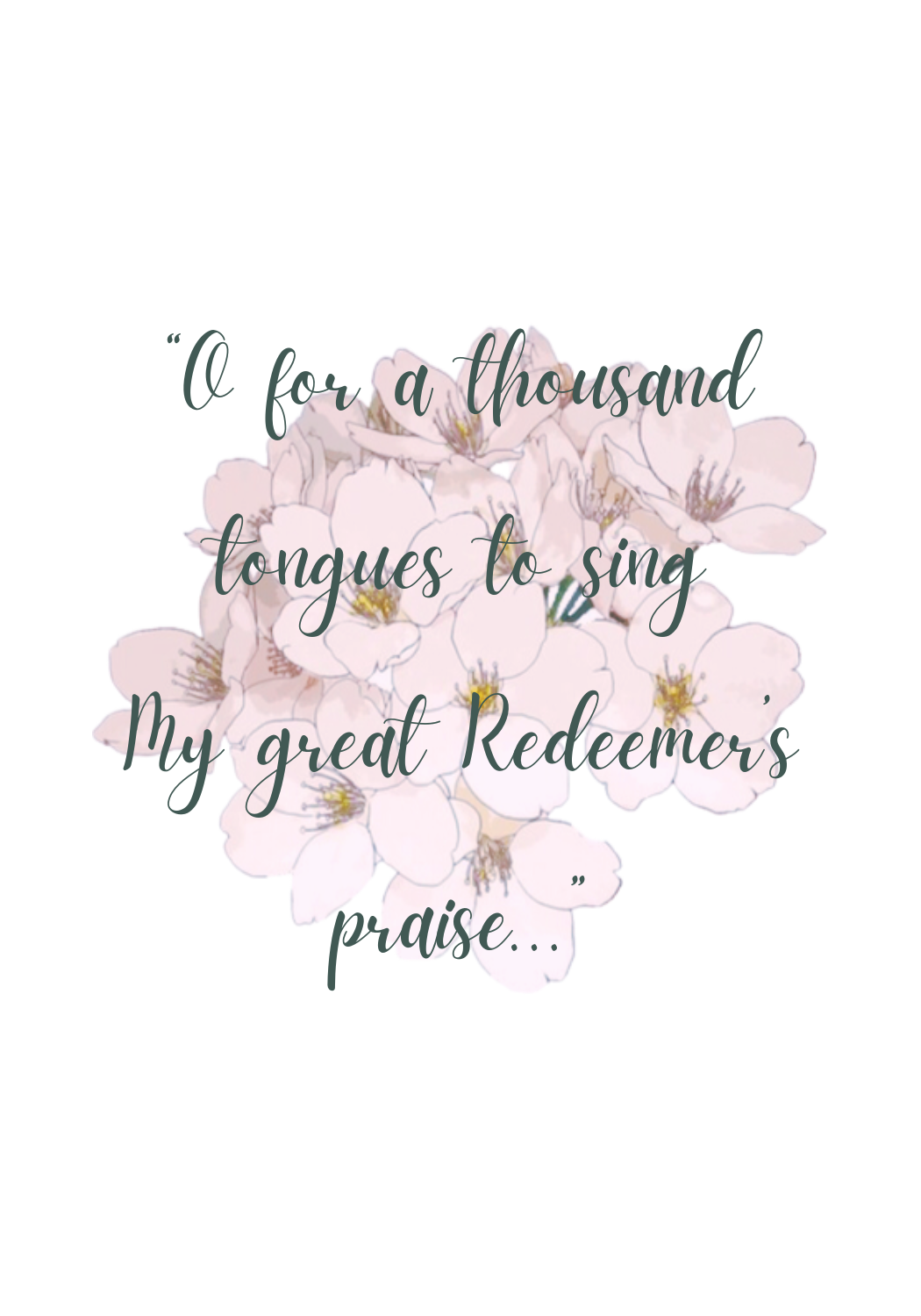 "O for a Thousand Tongues to Sing" Card