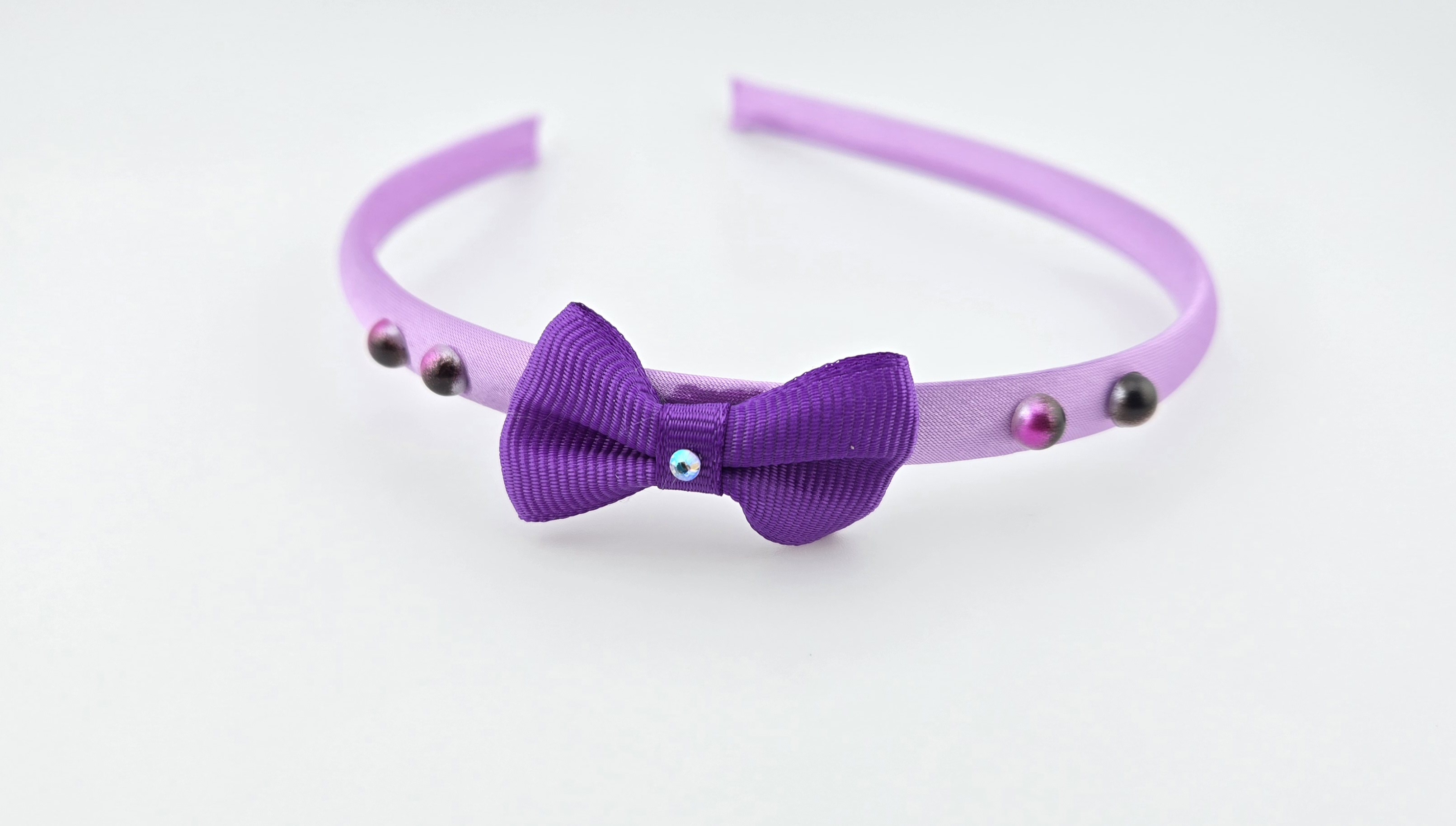 Purple Bow Headband For Kids (little ladies)