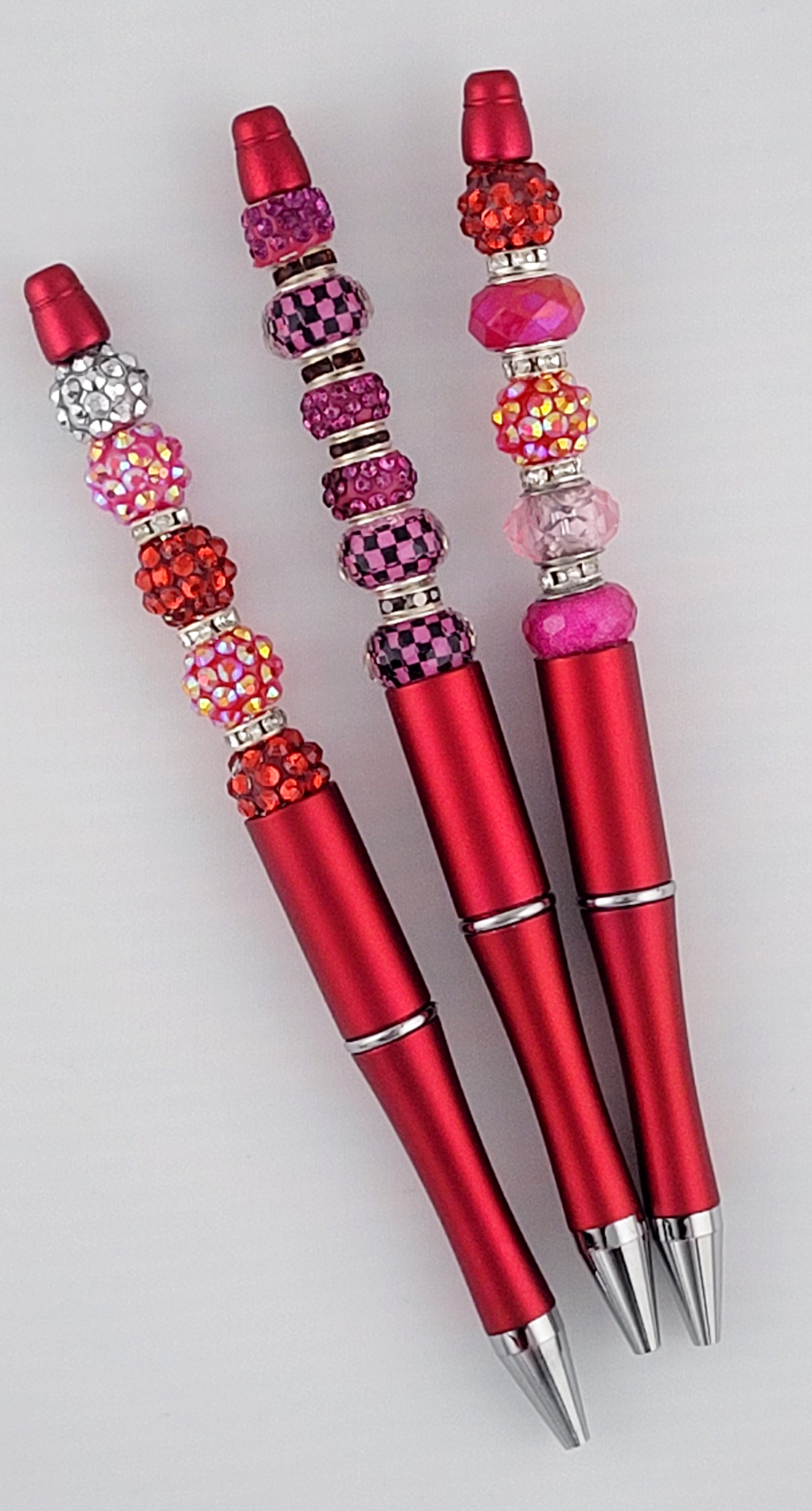 Red Beaded Pens