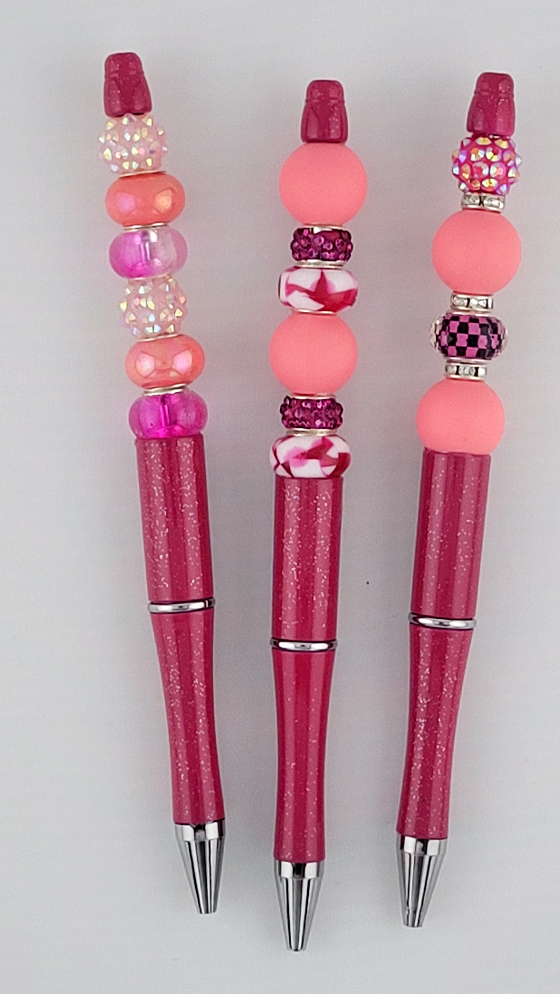 Pink Beaded Pens
