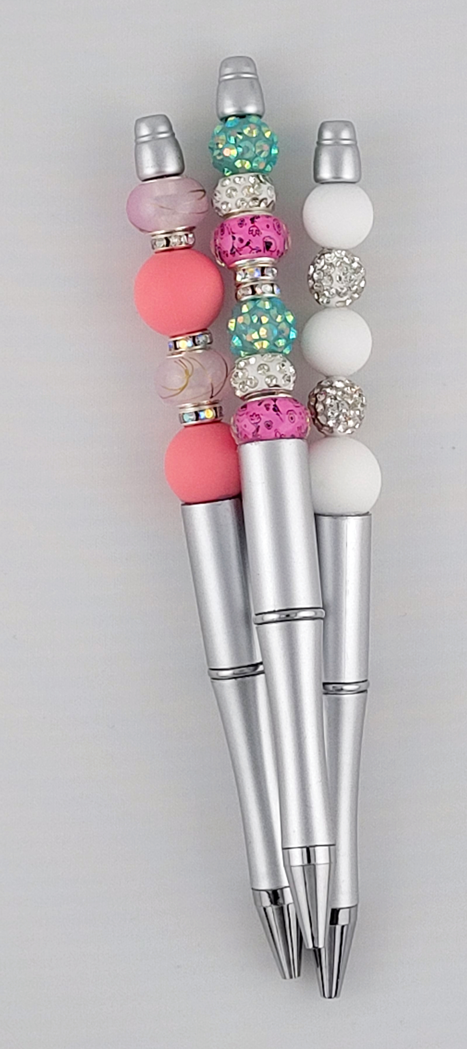 Silver Beaded Pens