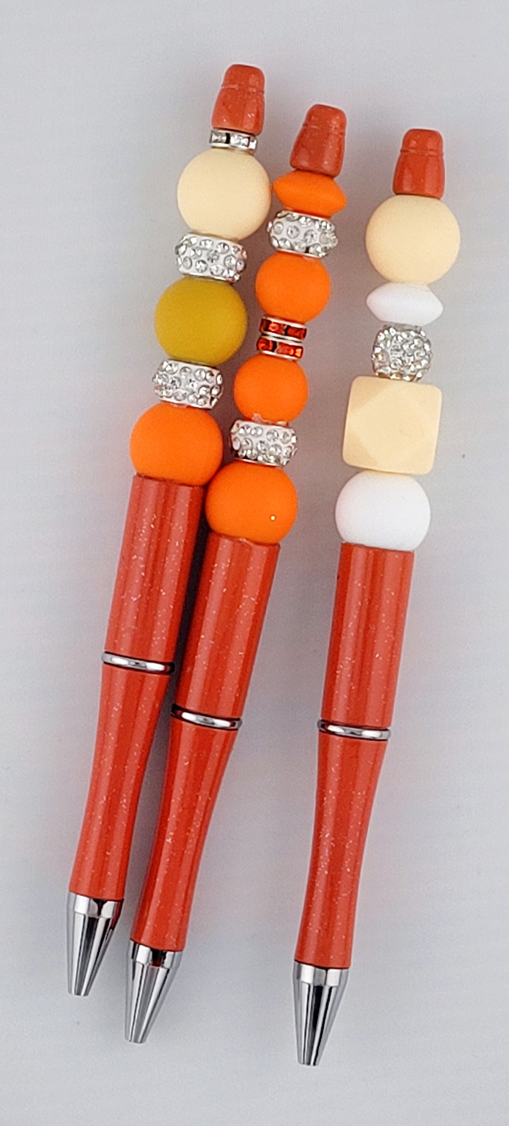 Orange Beaded Pens