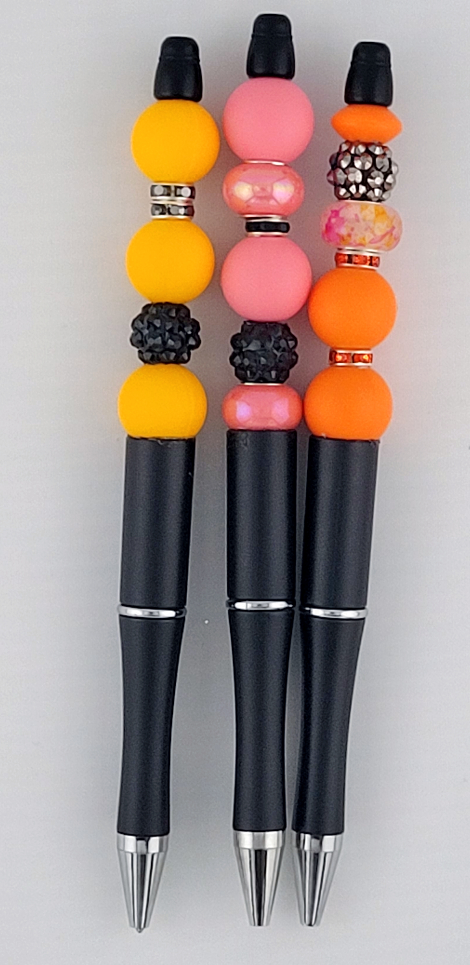 Black Beaded Pens