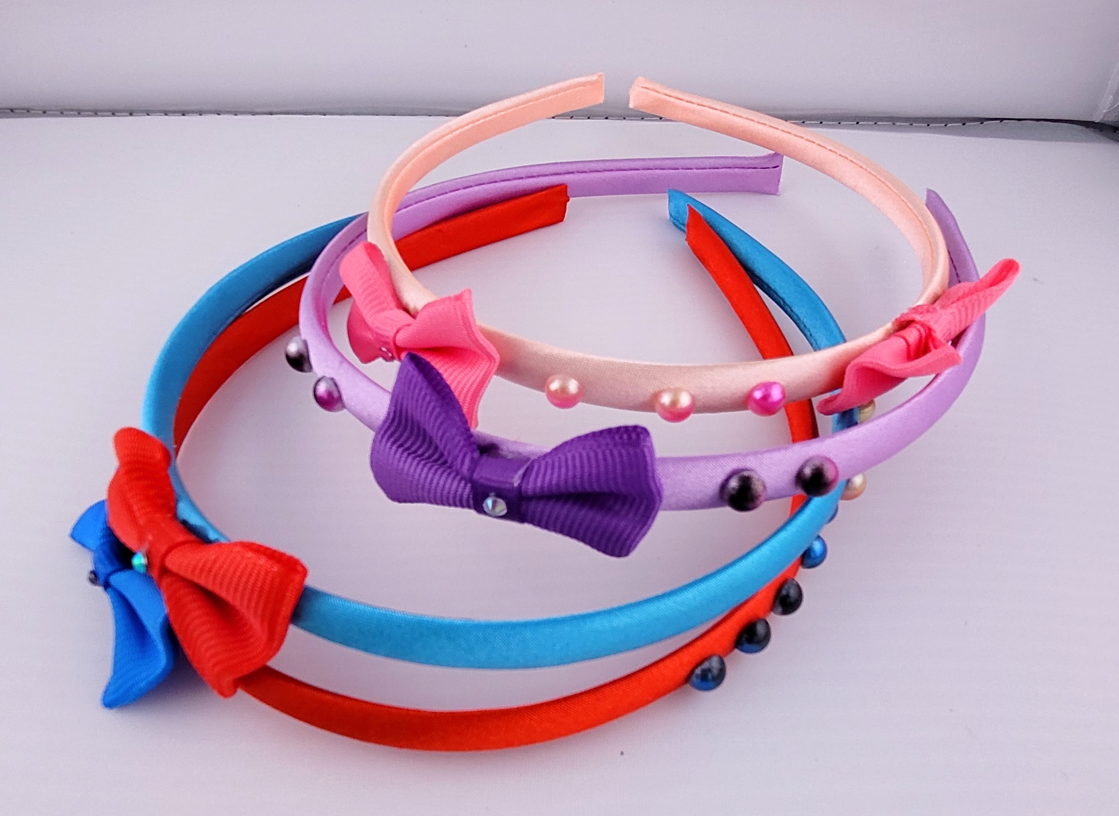 Colorful Bow Headbands For Kids-pack of 4