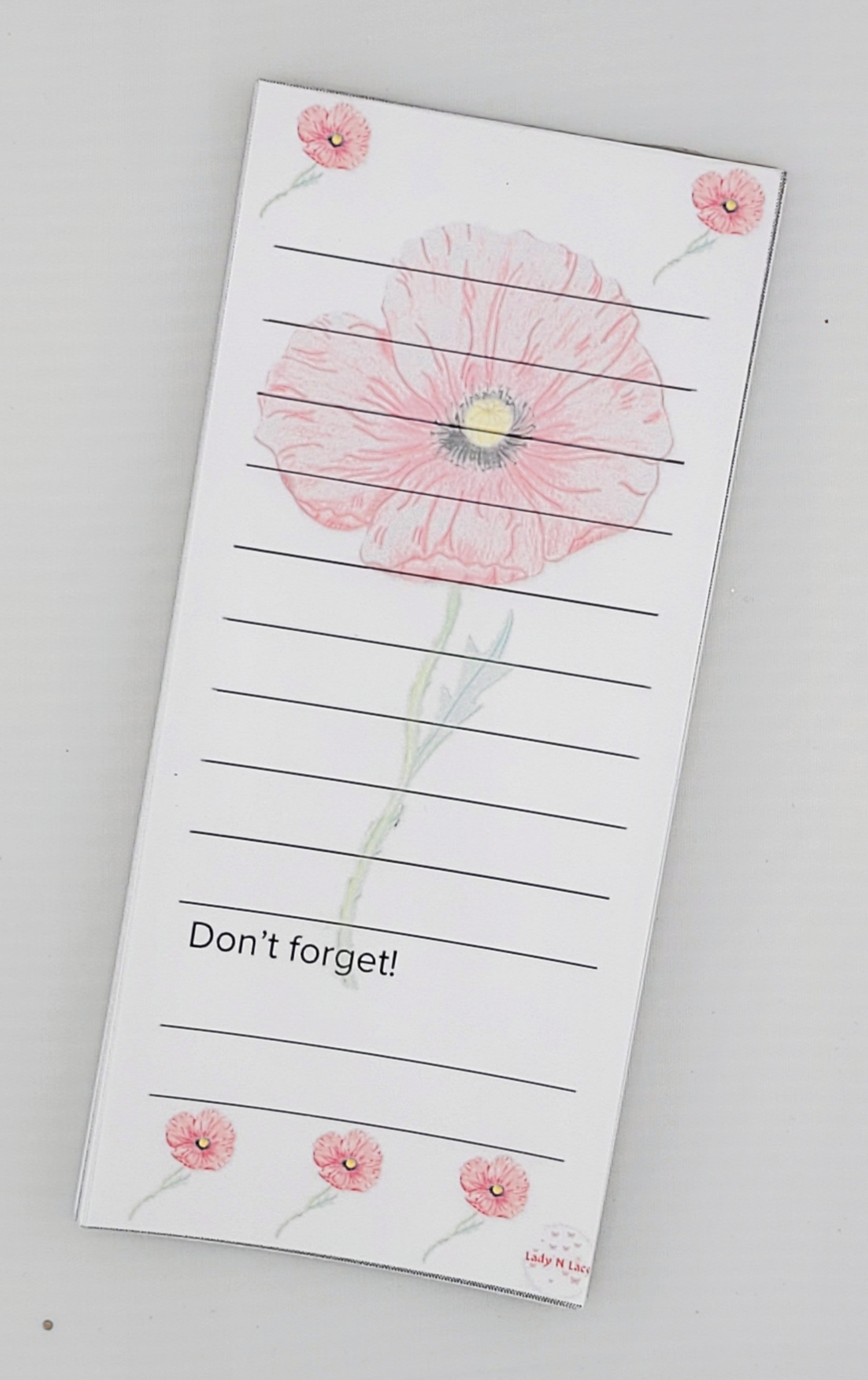 Poppy Notepad -Remember